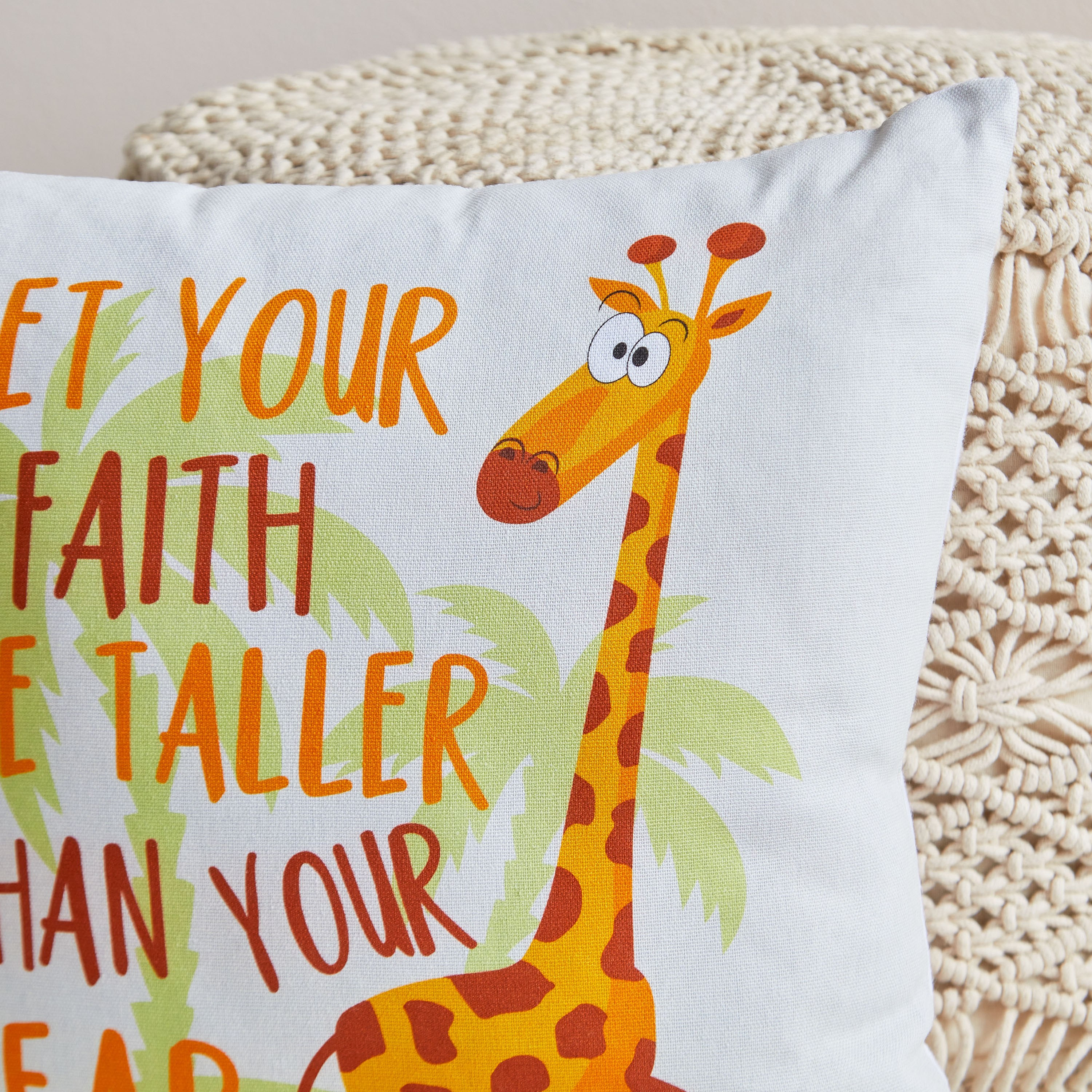 Ron Play Date Faith and Fear Cotton Duck Filled Cushion - 40x40 cm-hbxhomeware-hbxkidsandyouth-image-3