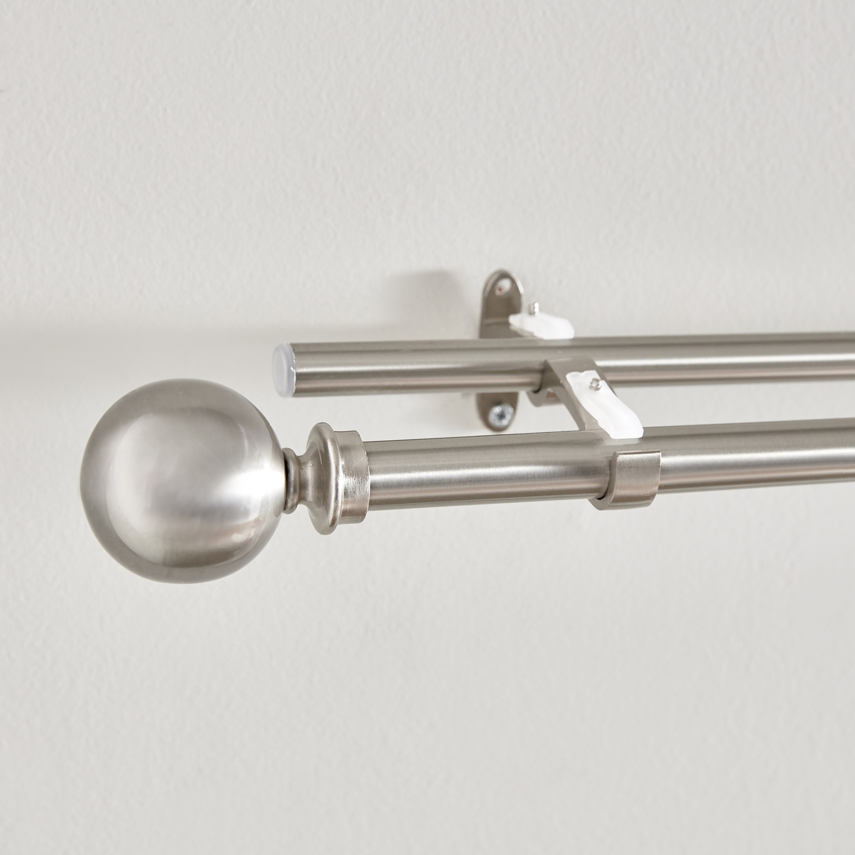 Ball 19mm Double Curtain Rod and Finial - 157-457 cm-hbxhomeware-hbxdecorandfurnishings-image-1