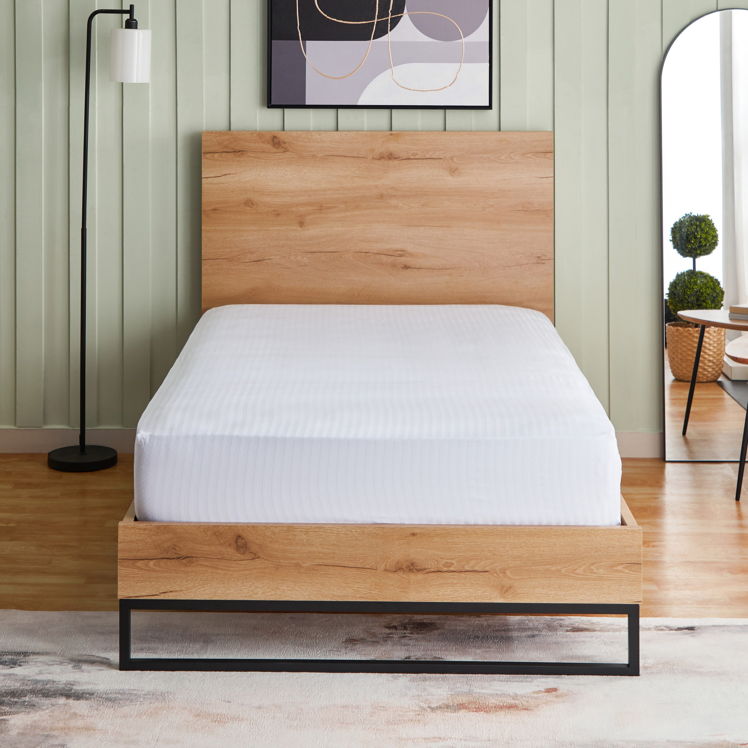 Hamilton Twin BCI Cotton Satin Stripe Fitted Sheet - 120x200+33 cm-hbxhomeware-hbxbedroom-image-2