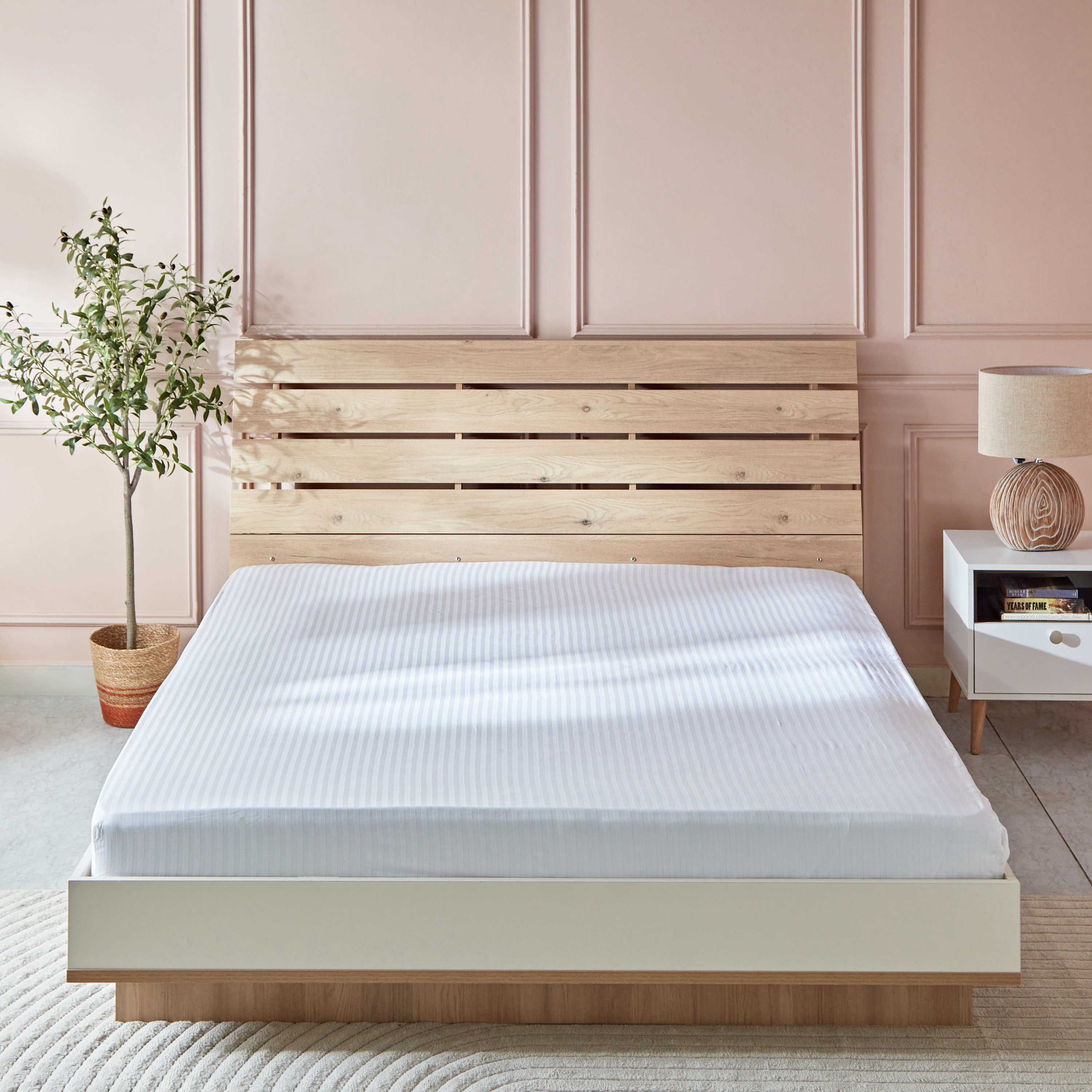 Hamilton Super King BCI Cotton Satin Stripe Fitted Sheet - 200x200+33 cm-hbxhomeware-hbxbedroom-image-2
