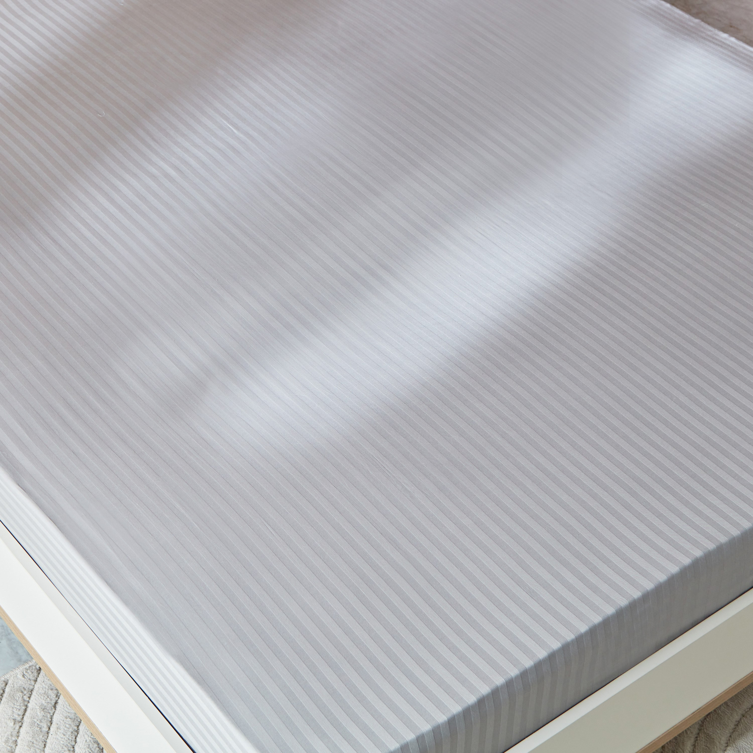 Hamilton King BCI Cotton Satin Stripe Fitted Sheet - 180x200+33 cm-hbxhomeware-hbxbedroom-image-3