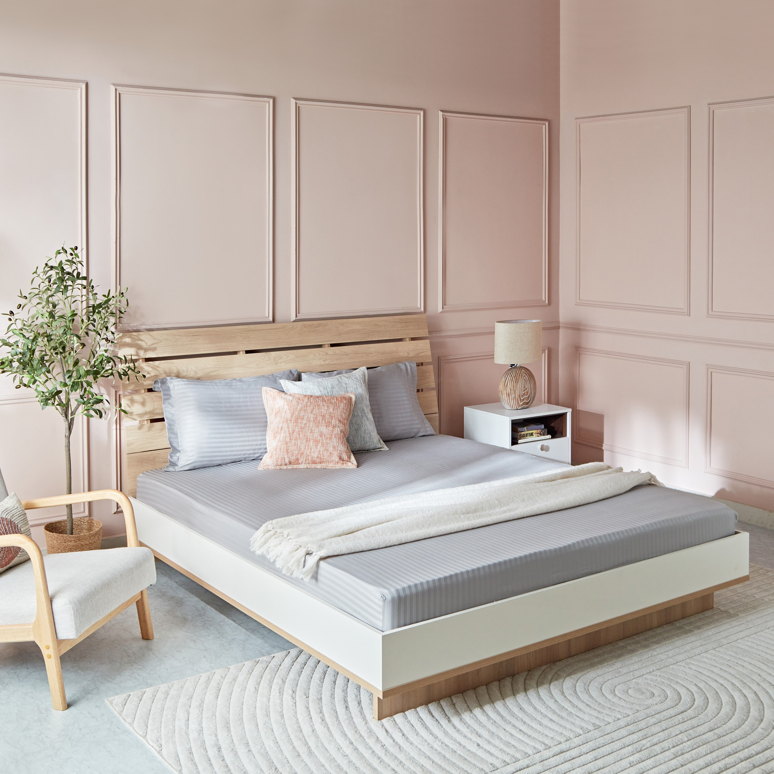 Hamilton King BCI Cotton Satin Stripe Fitted Sheet - 180x200+33 cm-hbxhomeware-hbxbedroom-image-6