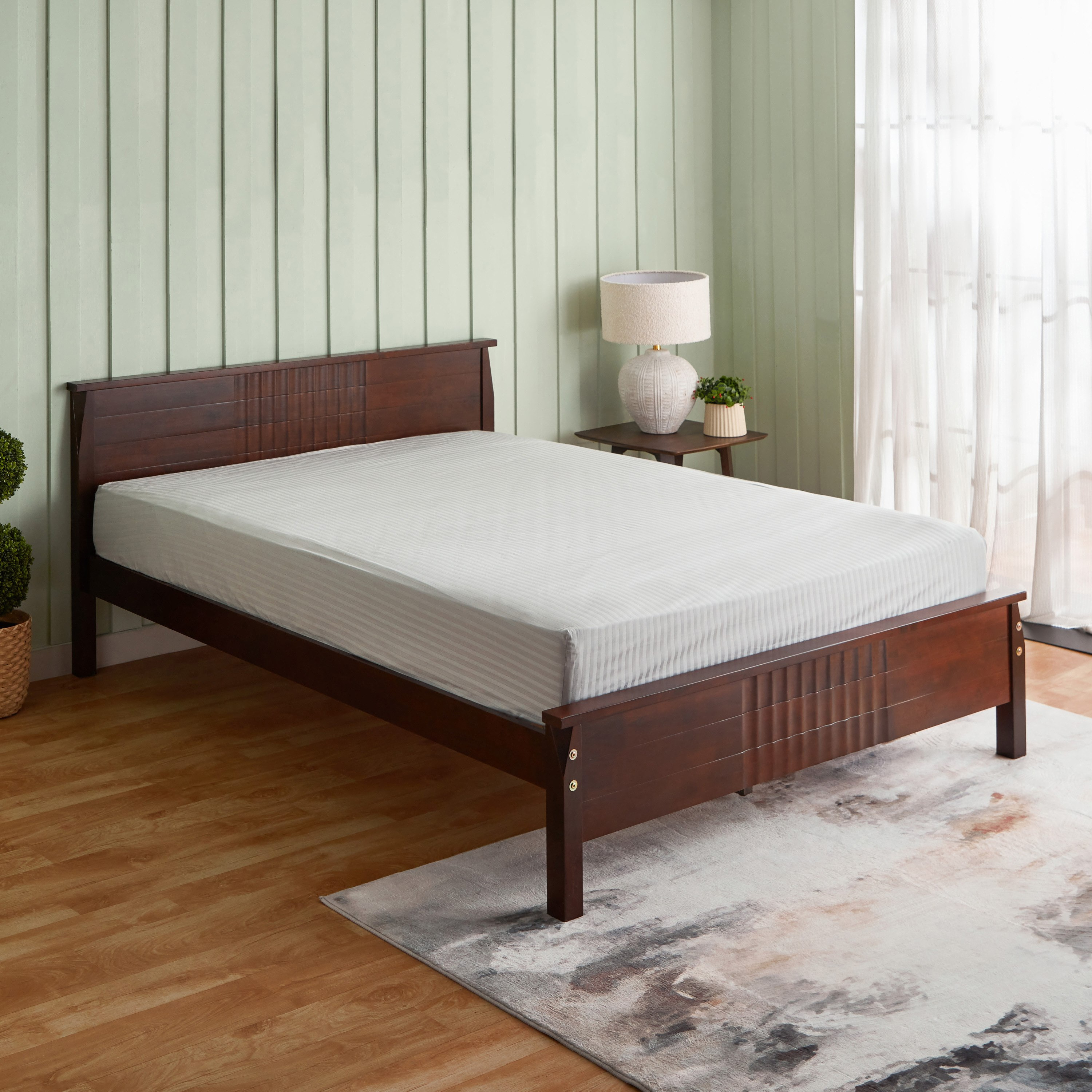 Hamilton King BCI Cotton Satin Stripe Fitted Sheet - 180x200+33 cm-hbxhomeware-hbxbedroom-image-1