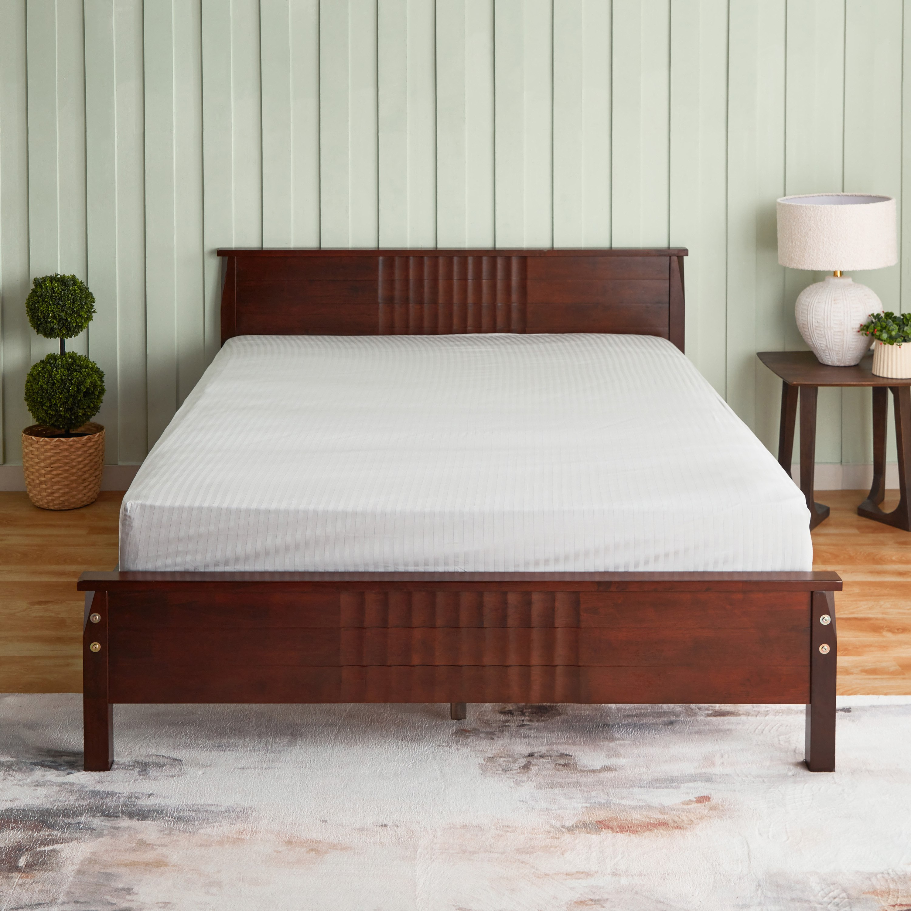 Hamilton King BCI Cotton Satin Stripe Fitted Sheet - 180x200+33 cm-hbxhomeware-hbxbedroom-image-2