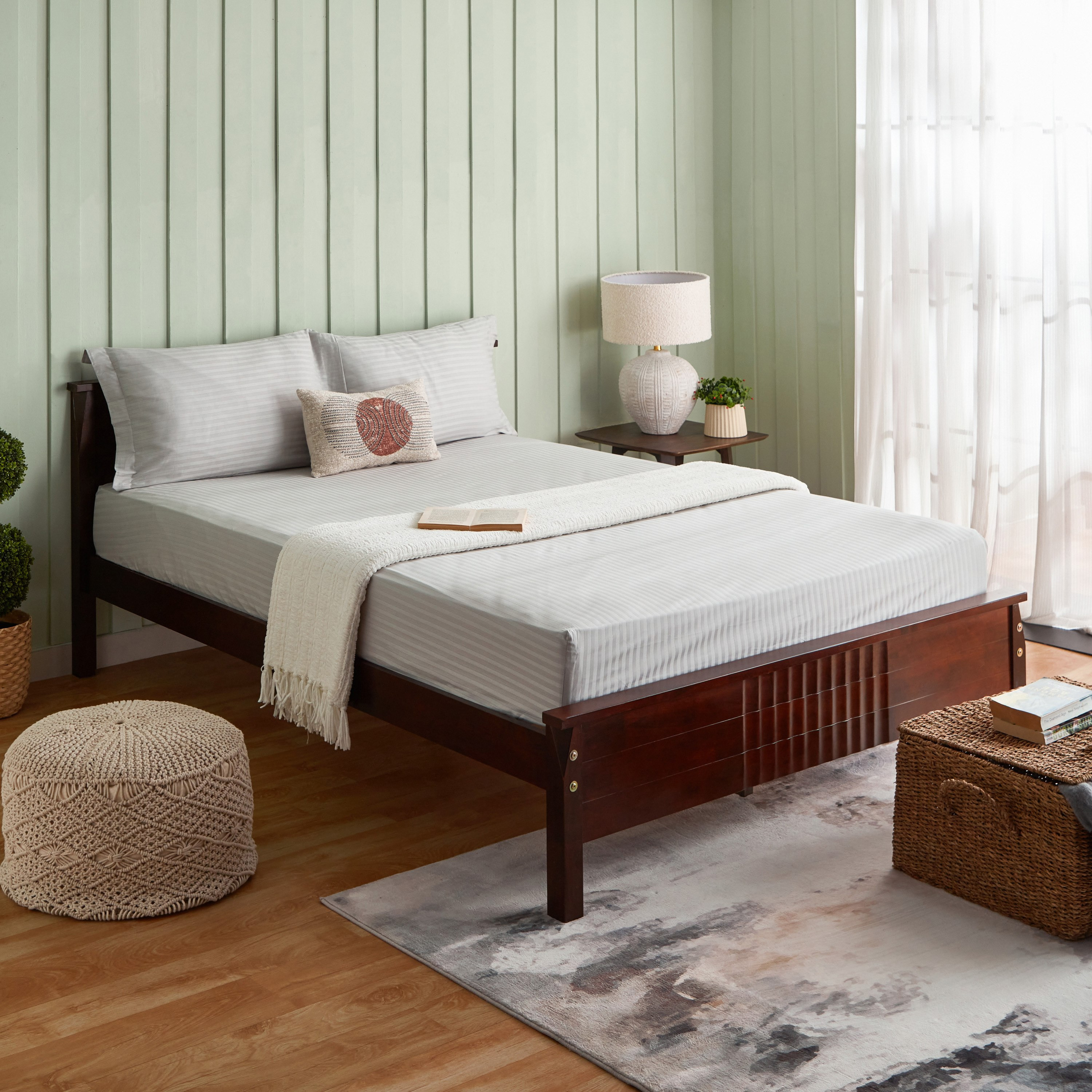 Hamilton King BCI Cotton Satin Stripe Fitted Sheet - 180x200+33 cm-hbxhomeware-hbxbedroom-image-7