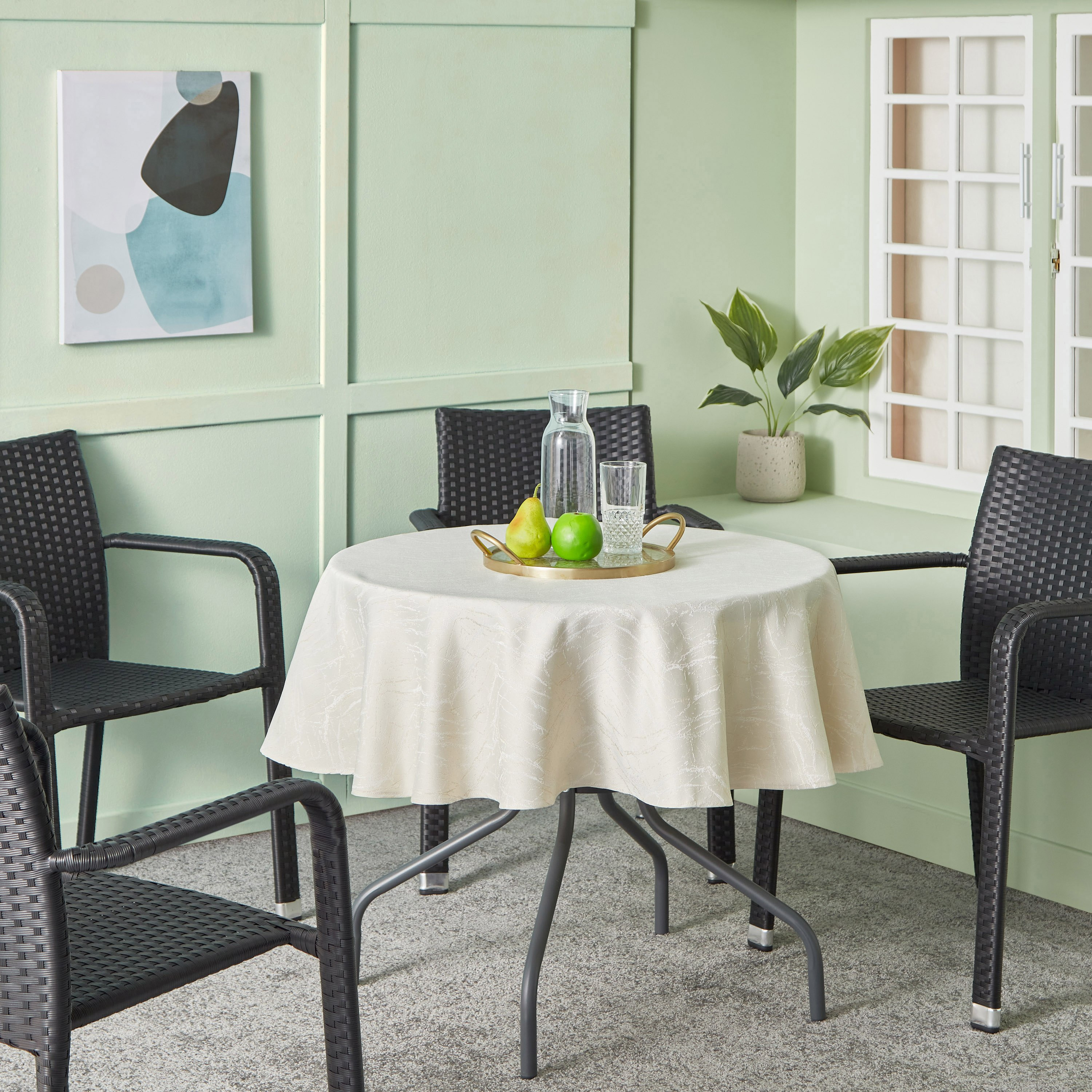 مفرش طاولة جاكارد مستدير من هاربر ماربيلا - 140 سم-hbxdecorandfurnishings-homefurnishings-tablelinens-image-4