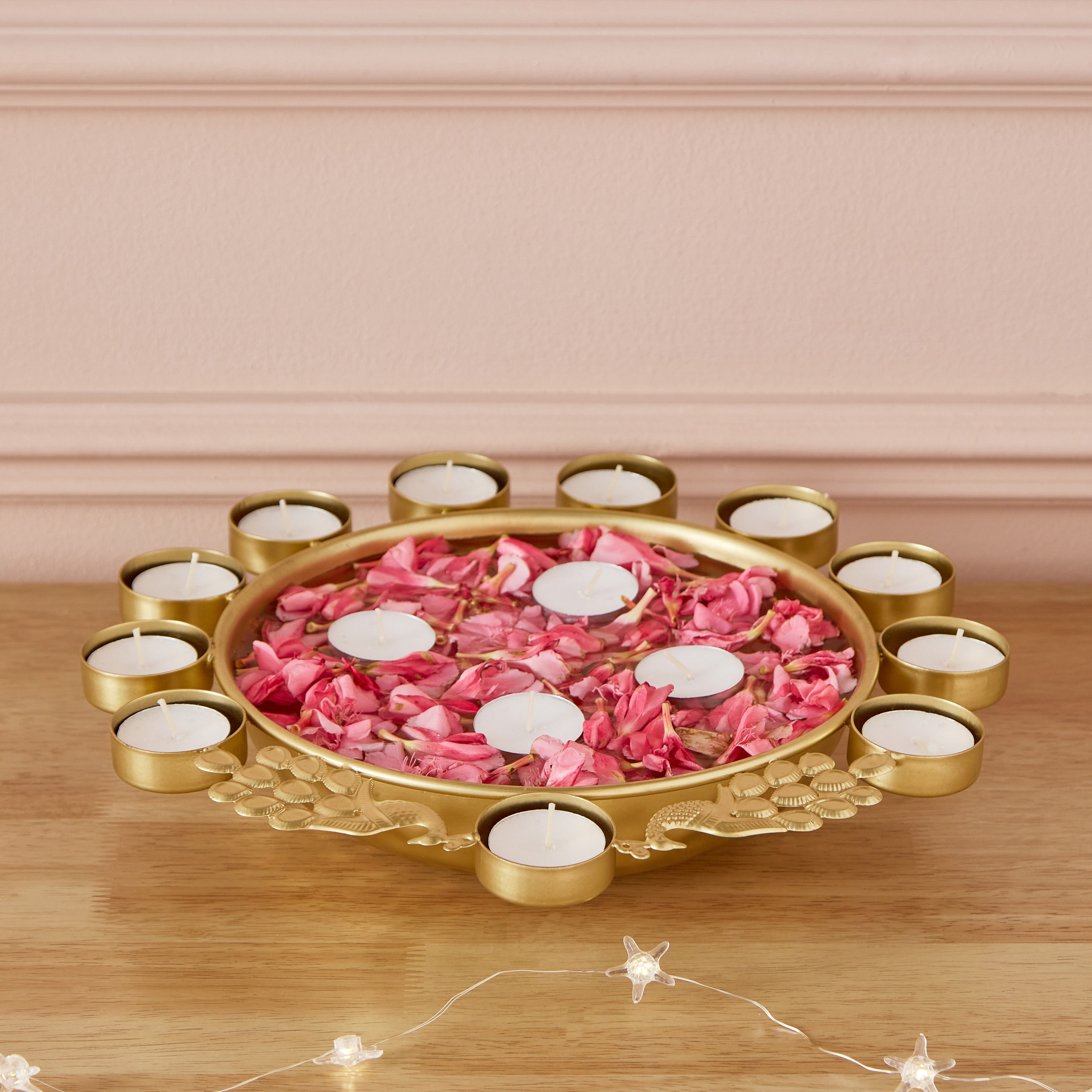 أورلي ديكور معدن بتصميم طاووس من فليكر - 28x28x6 سم-hbxdecorandfurnishings-homeaccessories-bowls-image-2