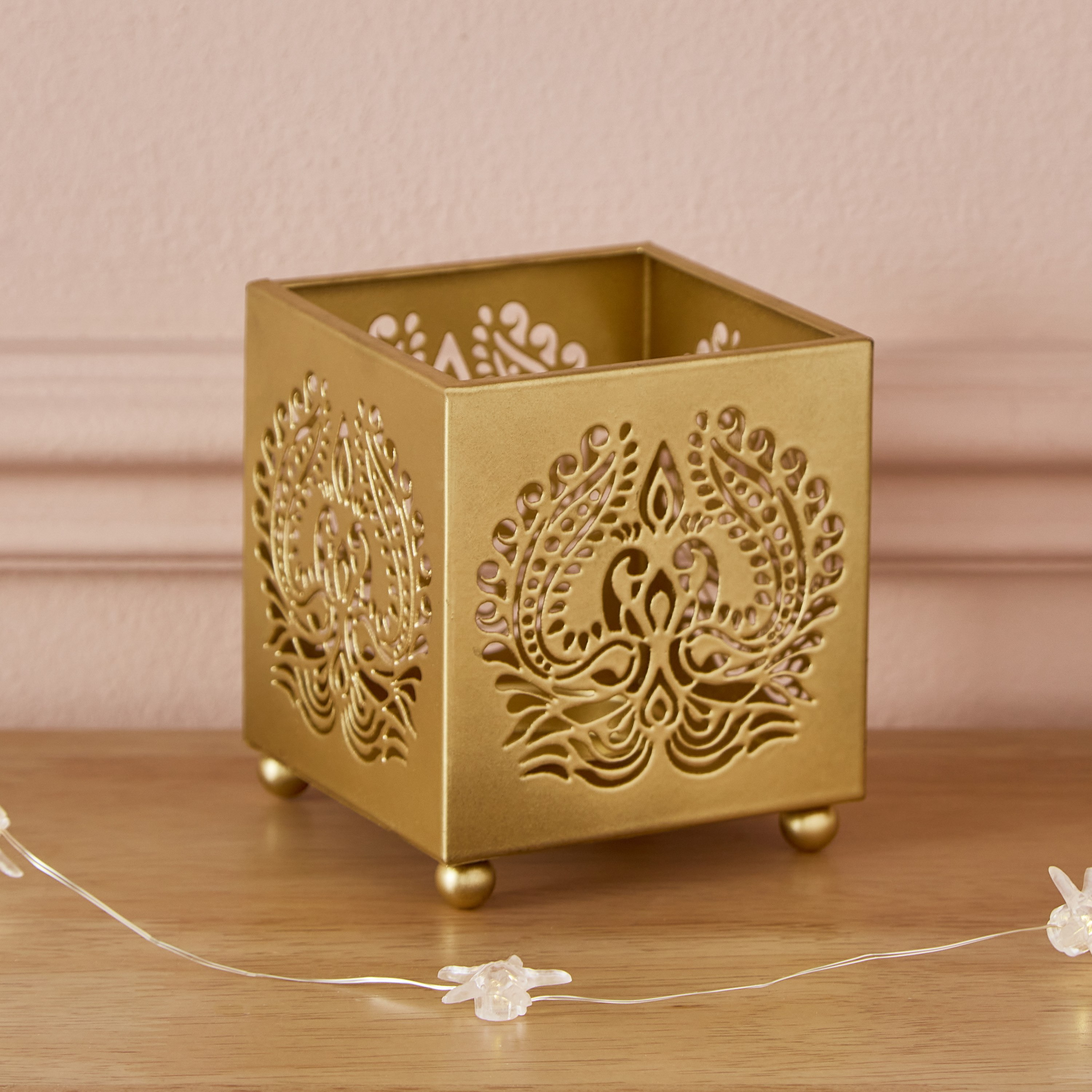 حامل شموع معدن على شكل طاووس من فليكر - 8x8x8.5 سم-hbxlivingroom-decorandaccessories-candleholders-image-2