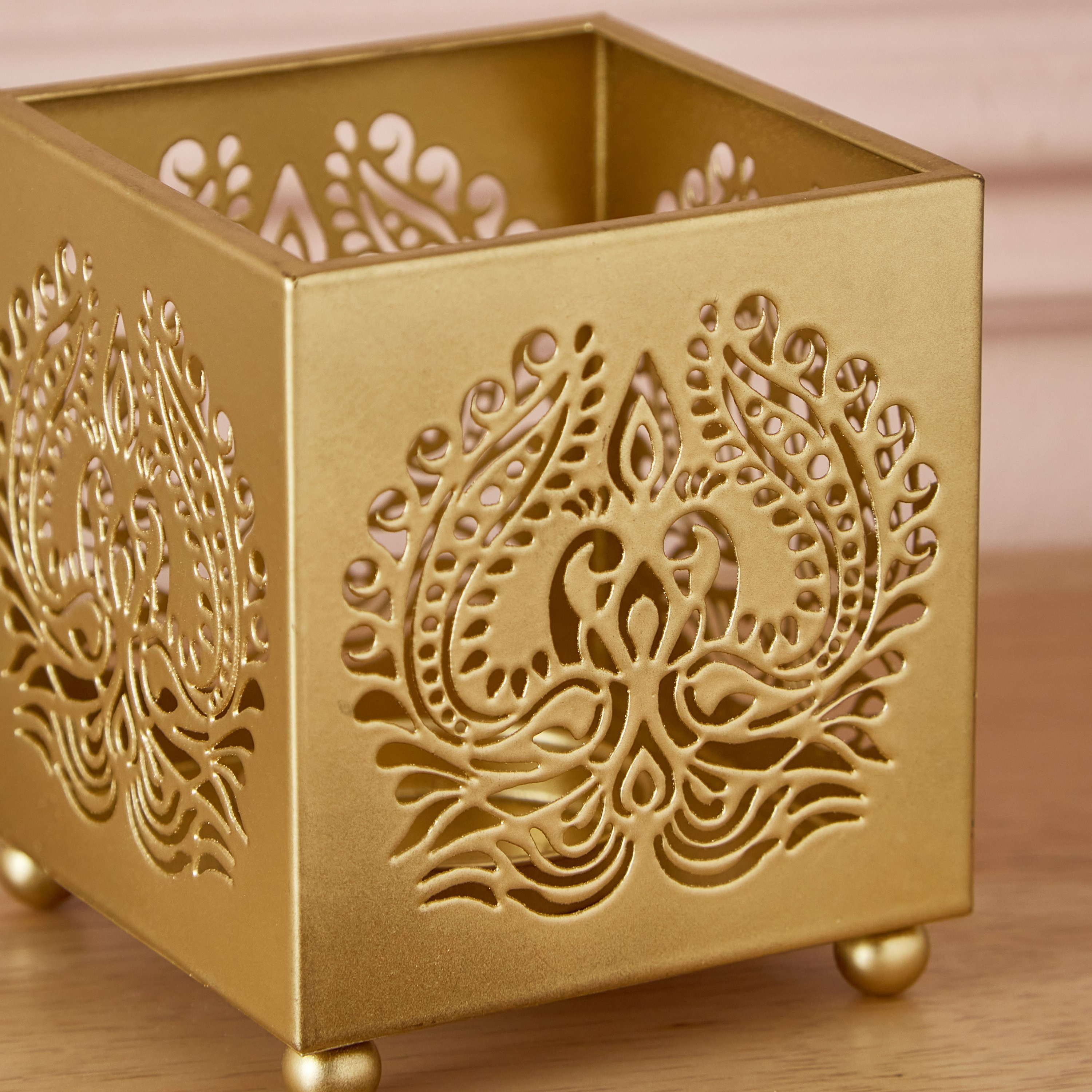 حامل شموع معدن على شكل طاووس من فليكر - 8x8x8.5 سم-hbxlivingroom-decorandaccessories-candleholders-image-3