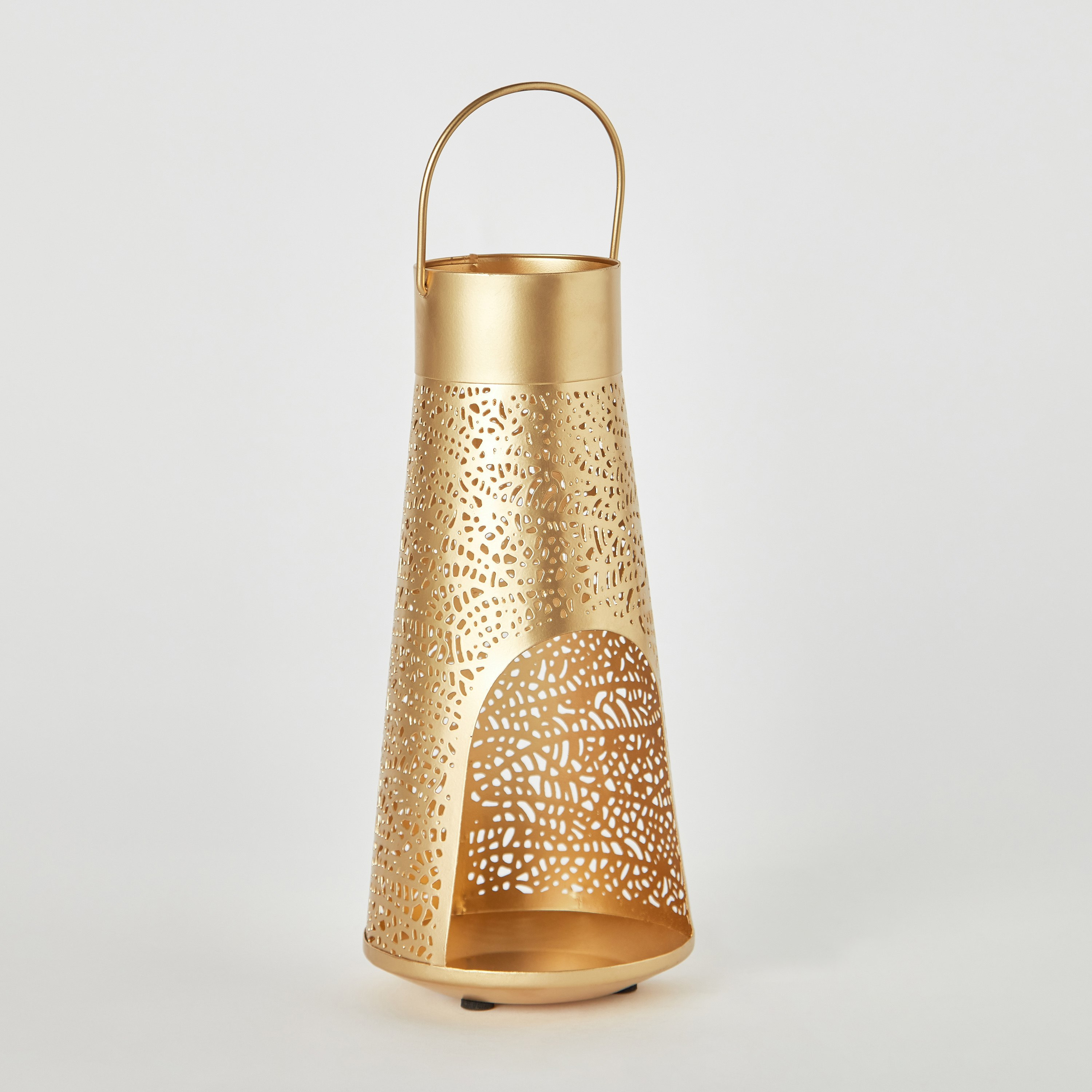 فانوس ديكور معدن محفور من فليكر - 13x13x27 سم-hbxdecorandfurnishings-homeaccessories-lanterns-image-6