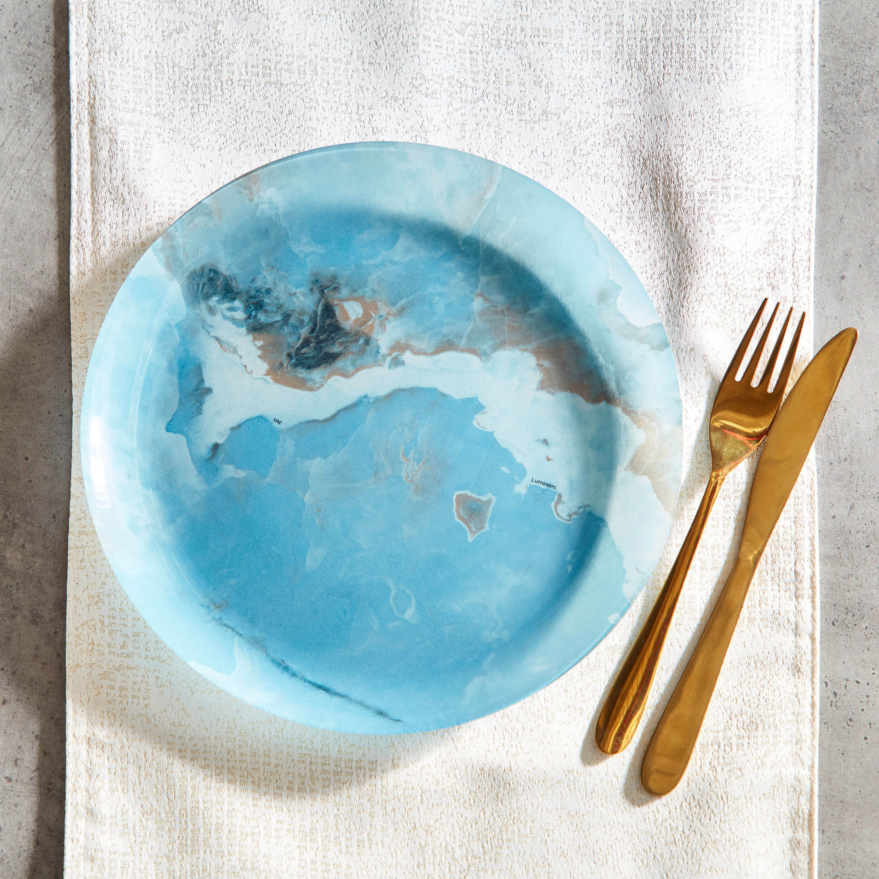 Luminarc Glass Gismon Dinner Plate - 26 cm-hbxdecorandfurnishings-tabletop-crockery-image-1