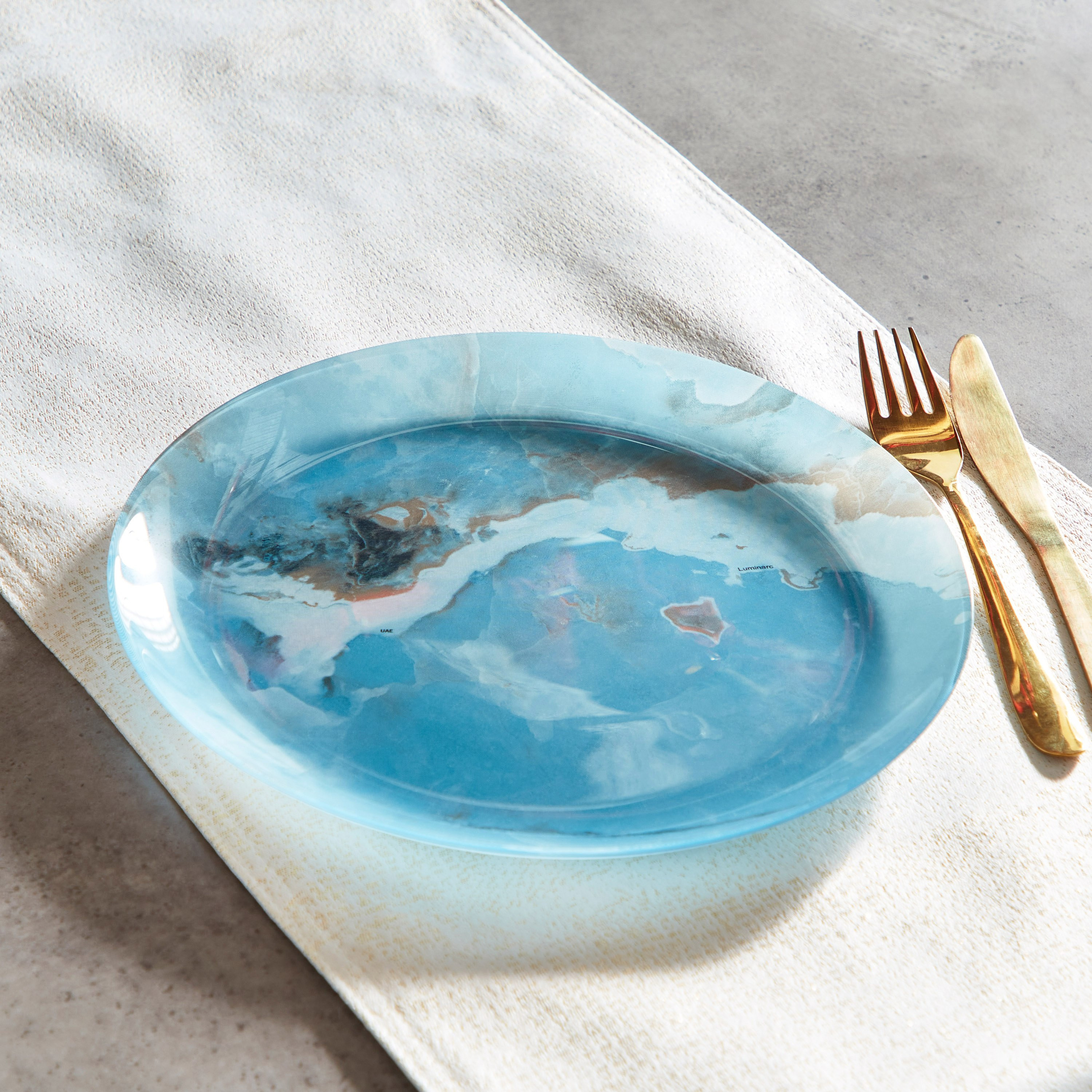 Luminarc Glass Gismon Dinner Plate - 26 cm-hbxdecorandfurnishings-tabletop-crockery-image-2