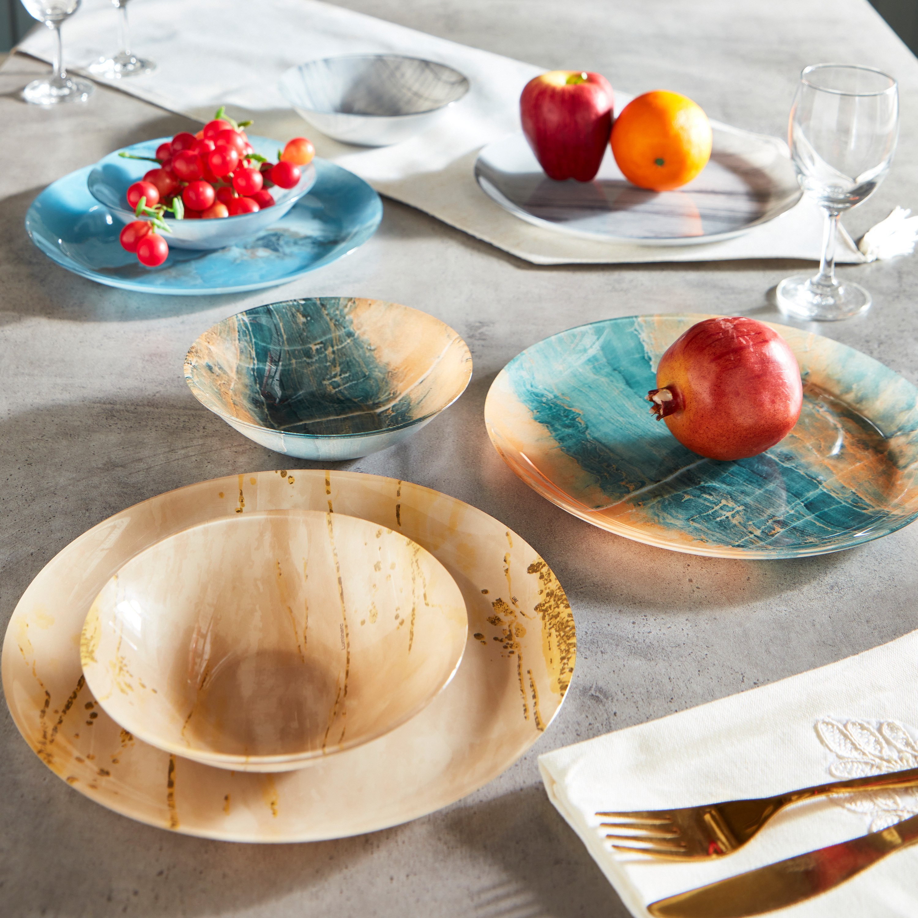 Luminarc Glass Gismon Dinner Plate - 26 cm-hbxdecorandfurnishings-tabletop-crockery-image-4