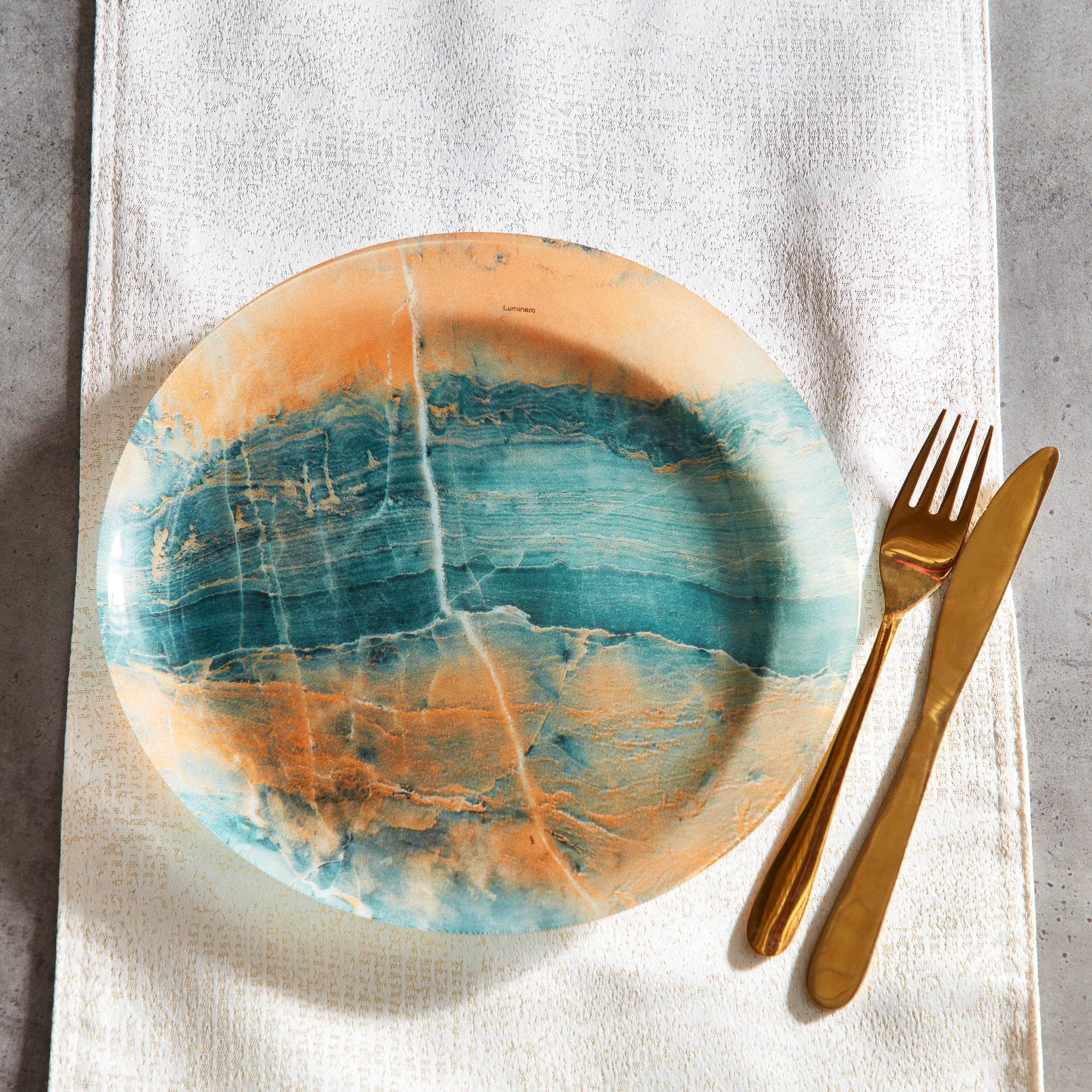 Luminarc Glass Granitelia Dinner Plate - 26 cm-hbxdecorandfurnishings-tabletop-crockery-image-1