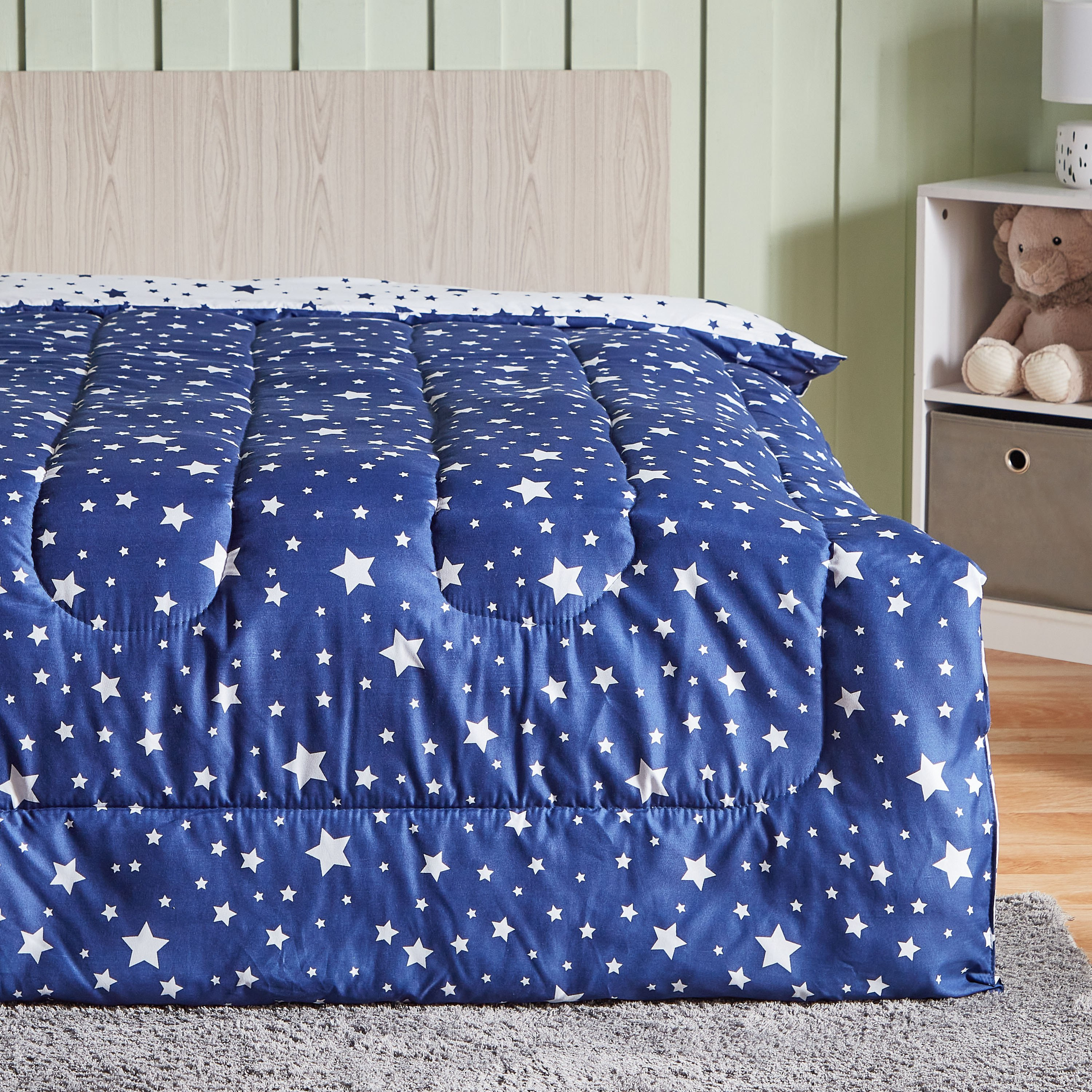 Nora Starry Nights Single Reversible Microfibre Comforter - 135x220 cm-hbxhomeware-hbxkidsandyouth-image-2