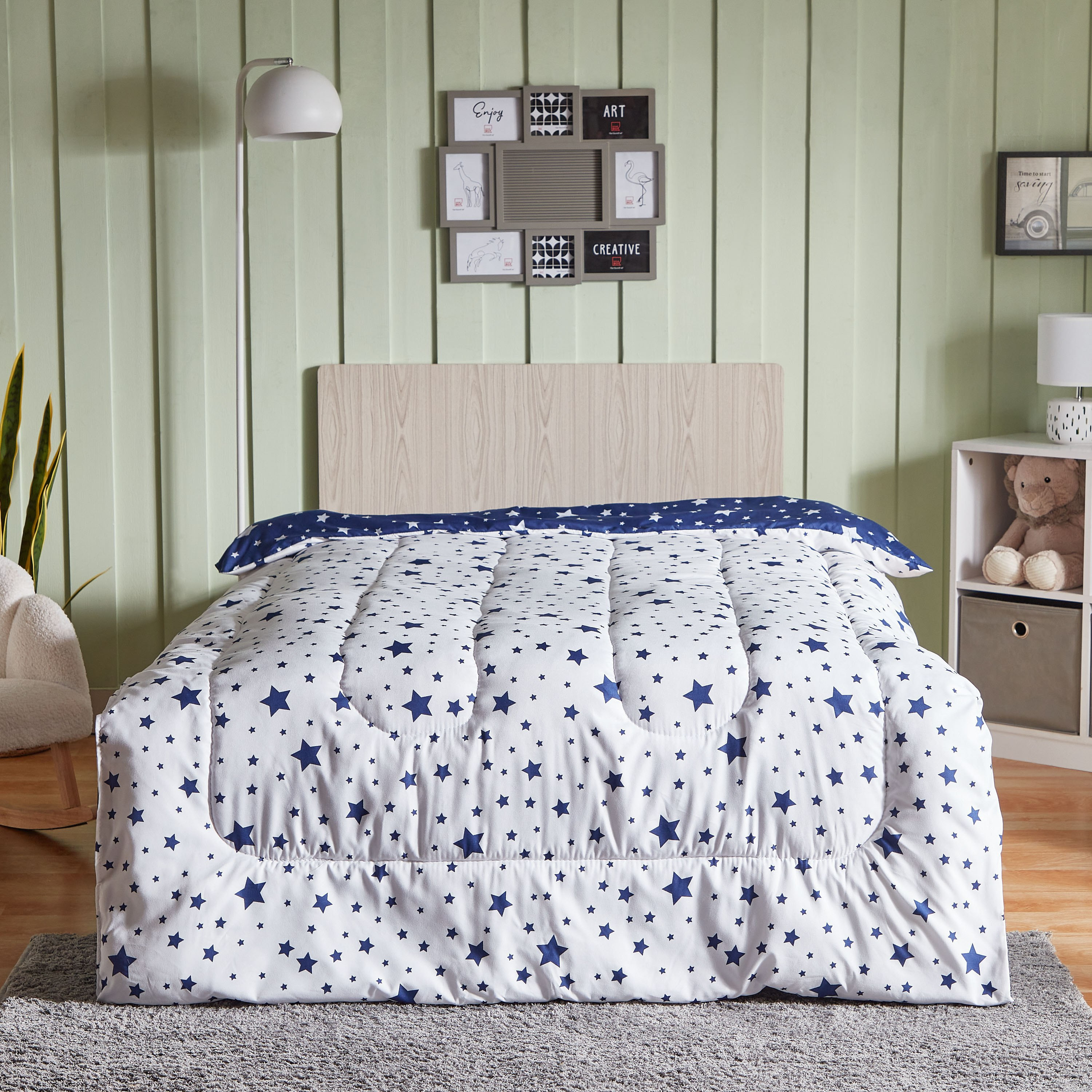 Nora Starry Nights Single Reversible Microfibre Comforter - 135x220 cm-hbxhomeware-hbxkidsandyouth-image-3