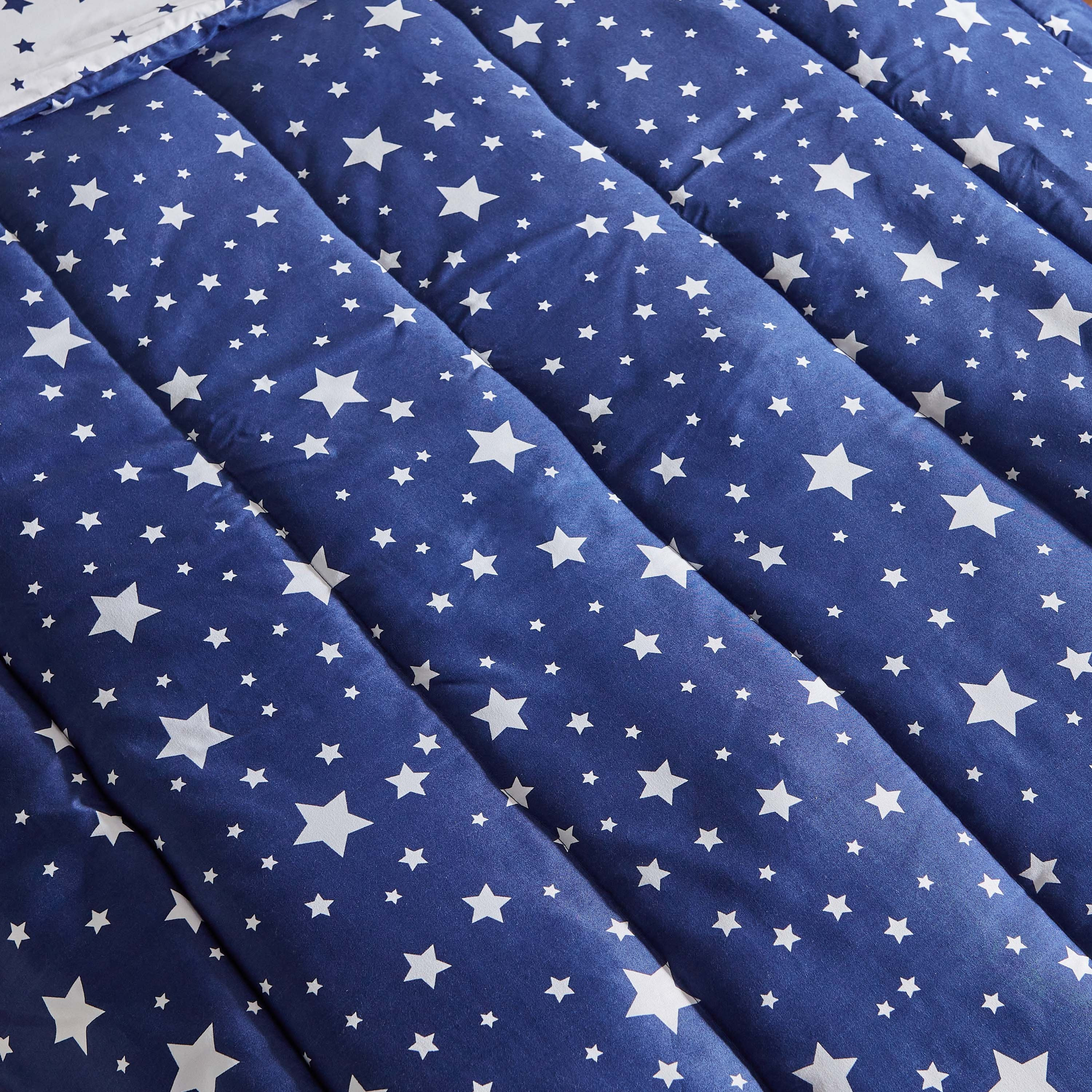 Nora Starry Nights Single Reversible Microfibre Comforter - 135x220 cm-hbxhomeware-hbxkidsandyouth-image-4
