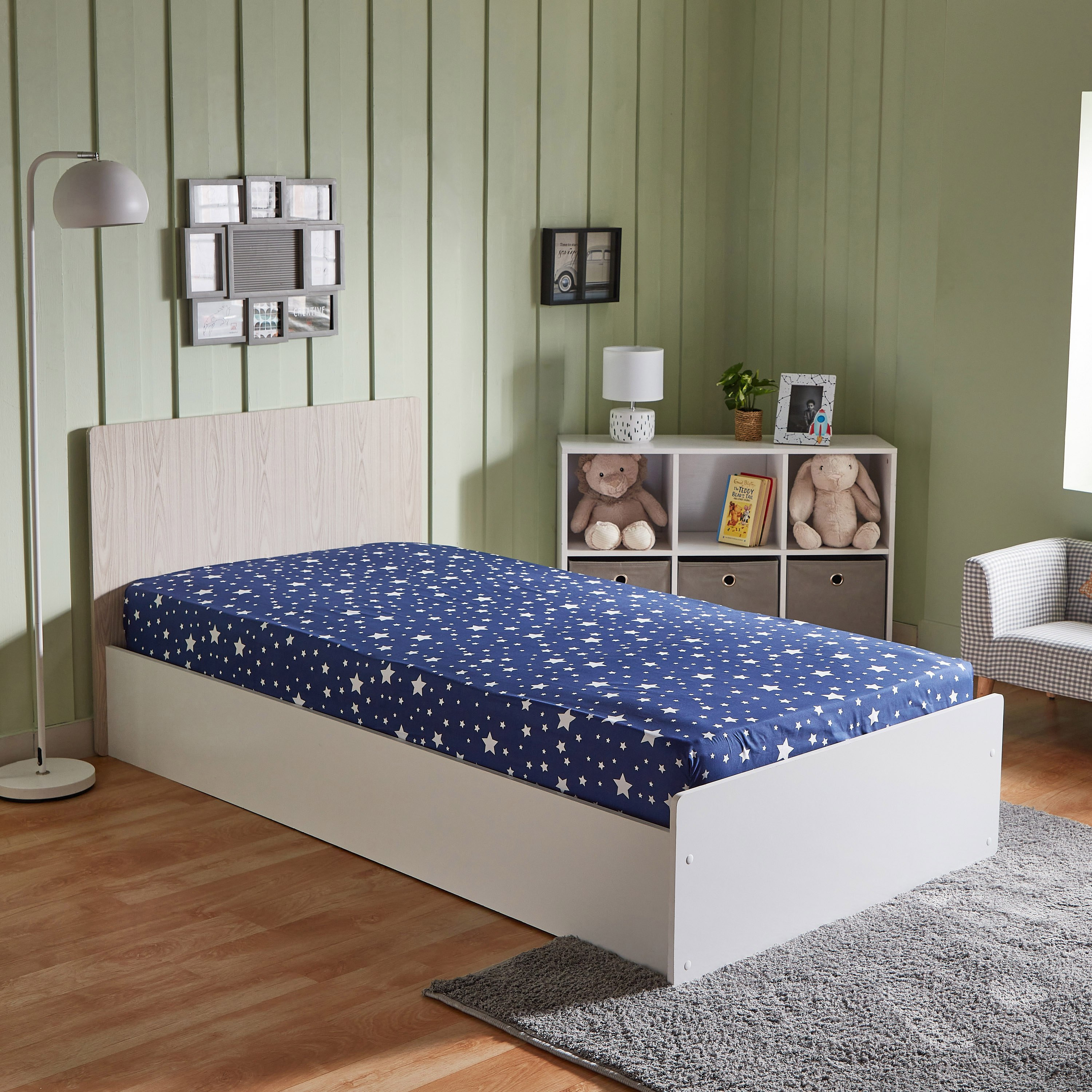 شرشف مطاطي فردي من الألياف الدقيقة ستاري نايتس من نورا - 90x190+25 سم-hbxhomeware-hbxkidsandyouth-image-1