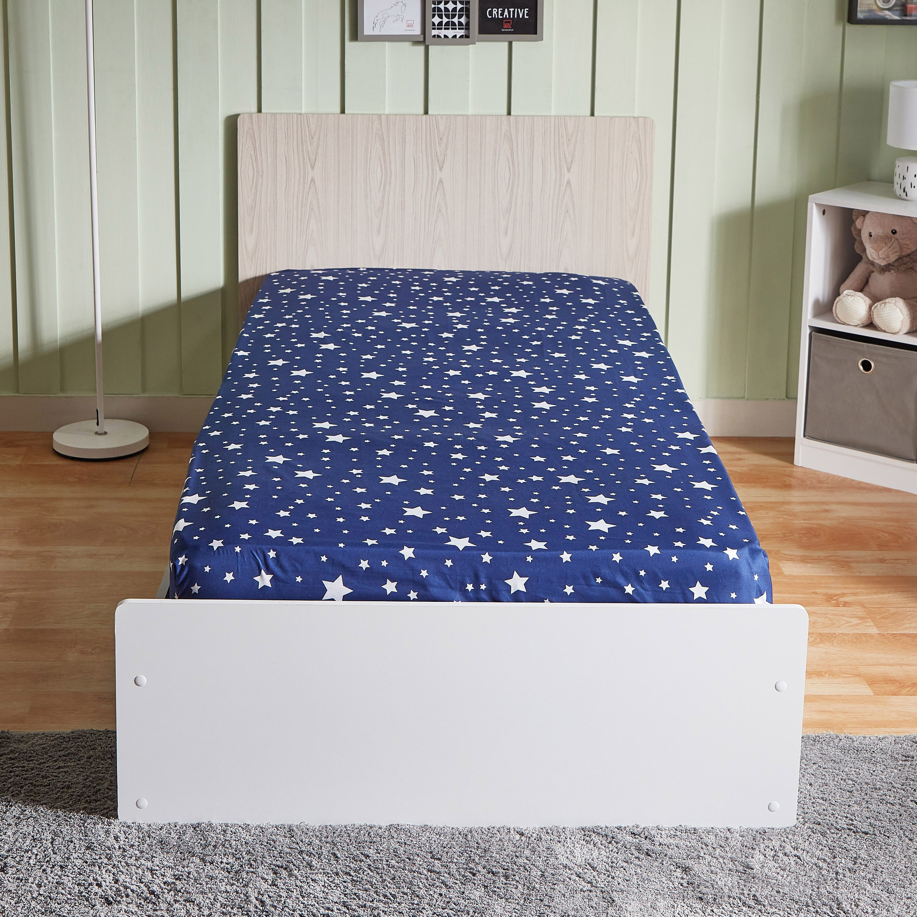 شرشف مطاطي فردي من الألياف الدقيقة ستاري نايتس من نورا - 90x190+25 سم-hbxhomeware-hbxkidsandyouth-image-2