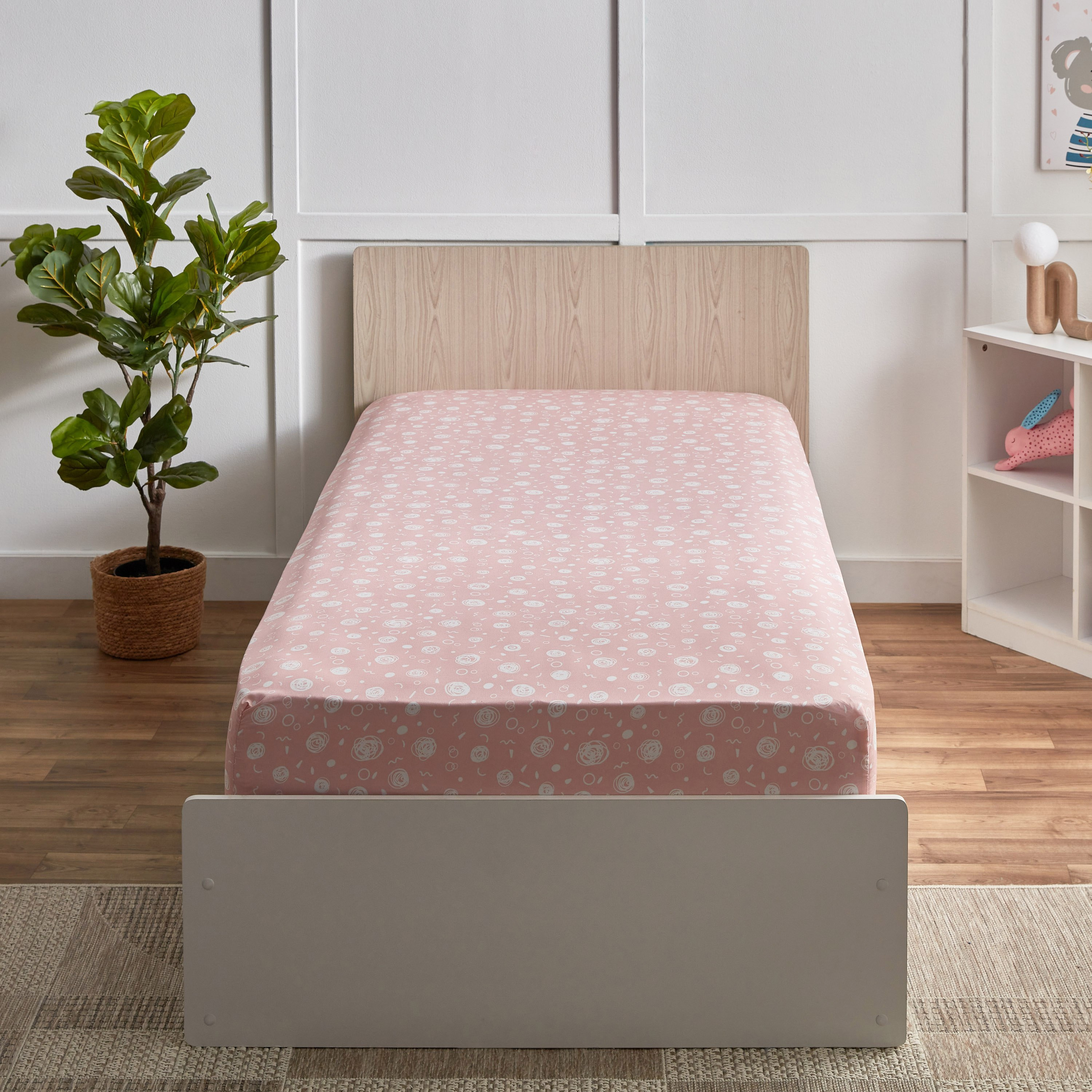 شرشف مطاطي فردي من الألياف الدقيقة دودل من نورا - 90x190+25 سم-hbxhomeware-hbxkidsandyouth-image-2