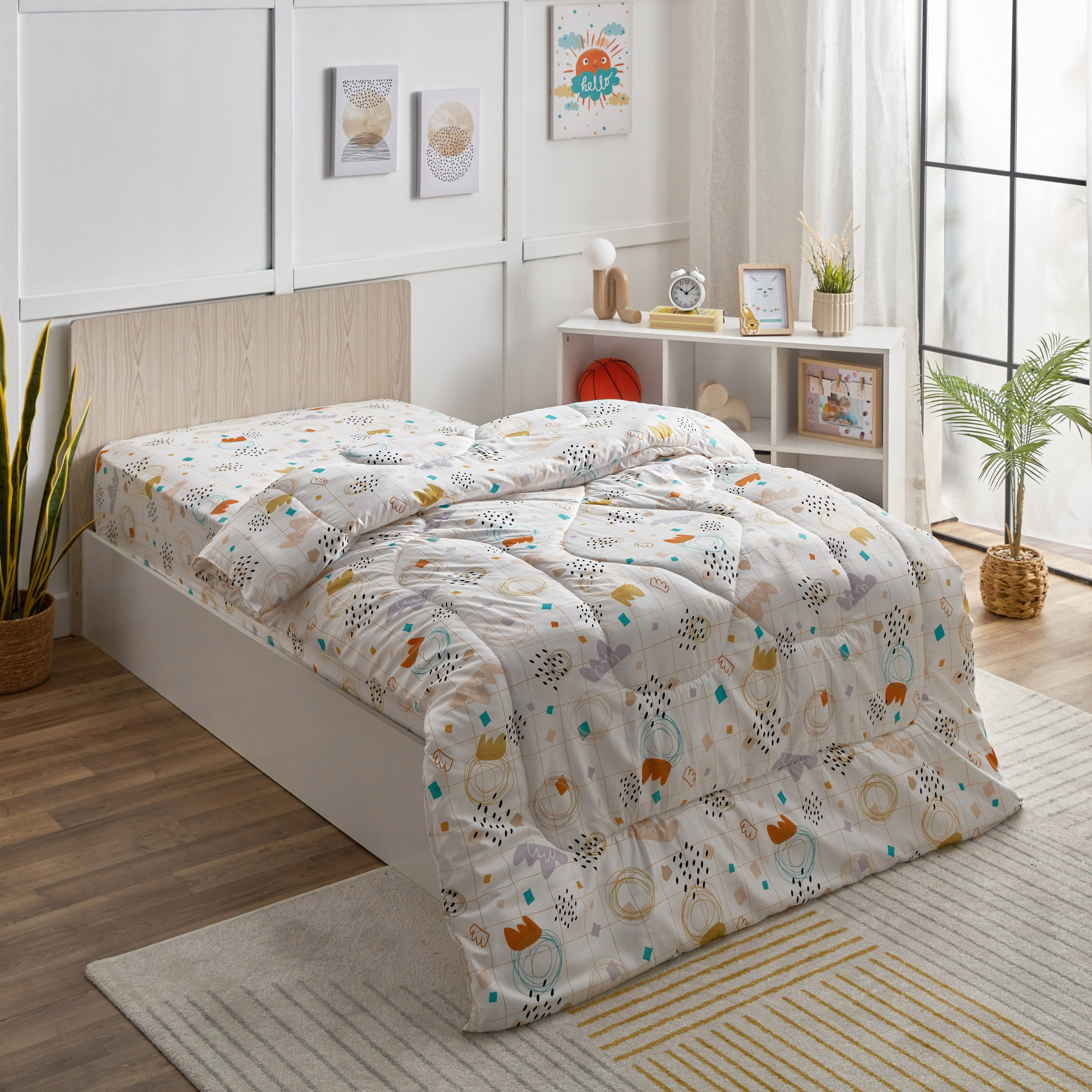 لحاف فردي من الألياف الدقيقة من نورا - 135x220 سم-hbxhomeware-hbxkidsandyouth-image-1