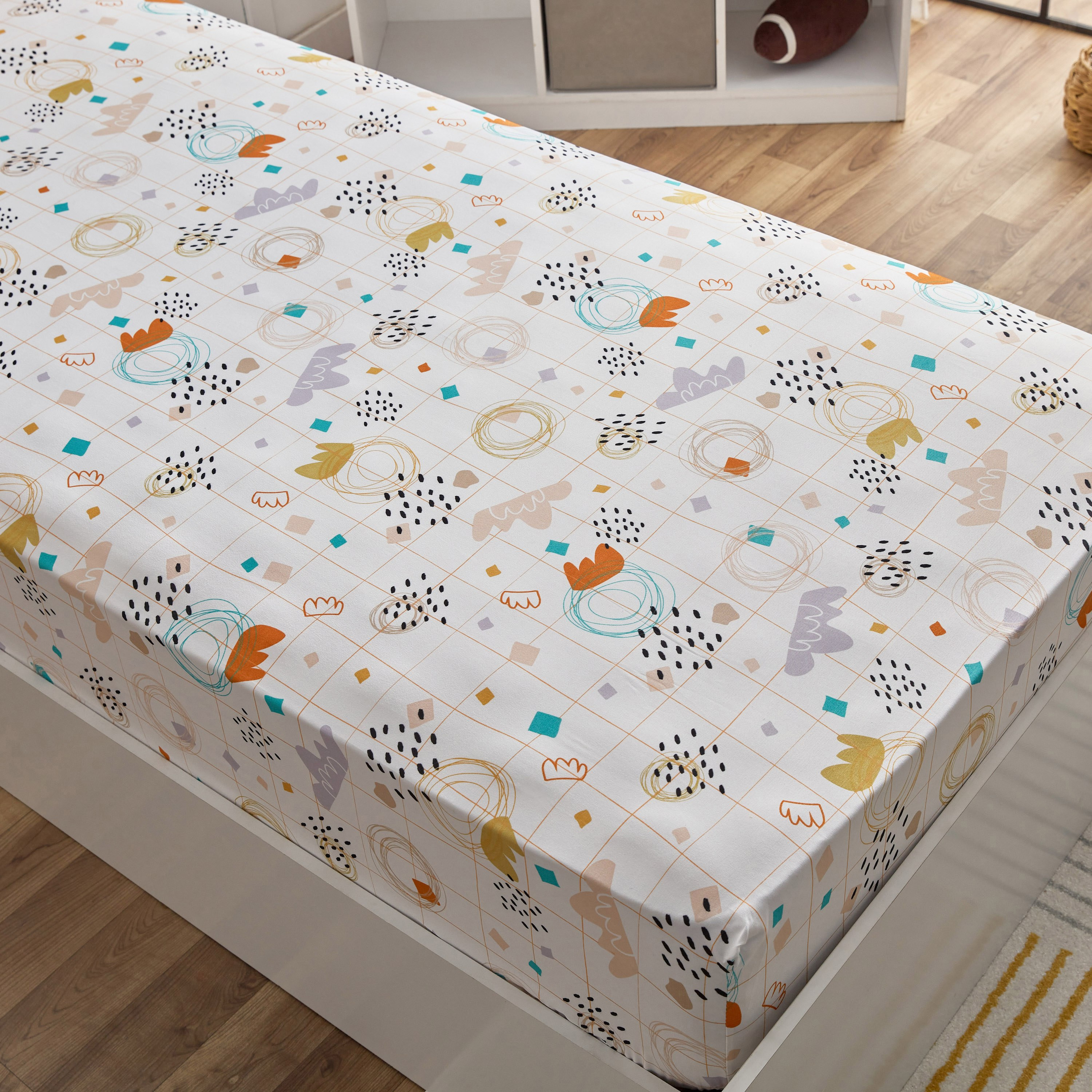 شرشف مطاطي فردي من الألياف الدقيقة سكيب من نورا - 90x190+25 سم-hbxhomeware-hbxkidsandyouth-image-3