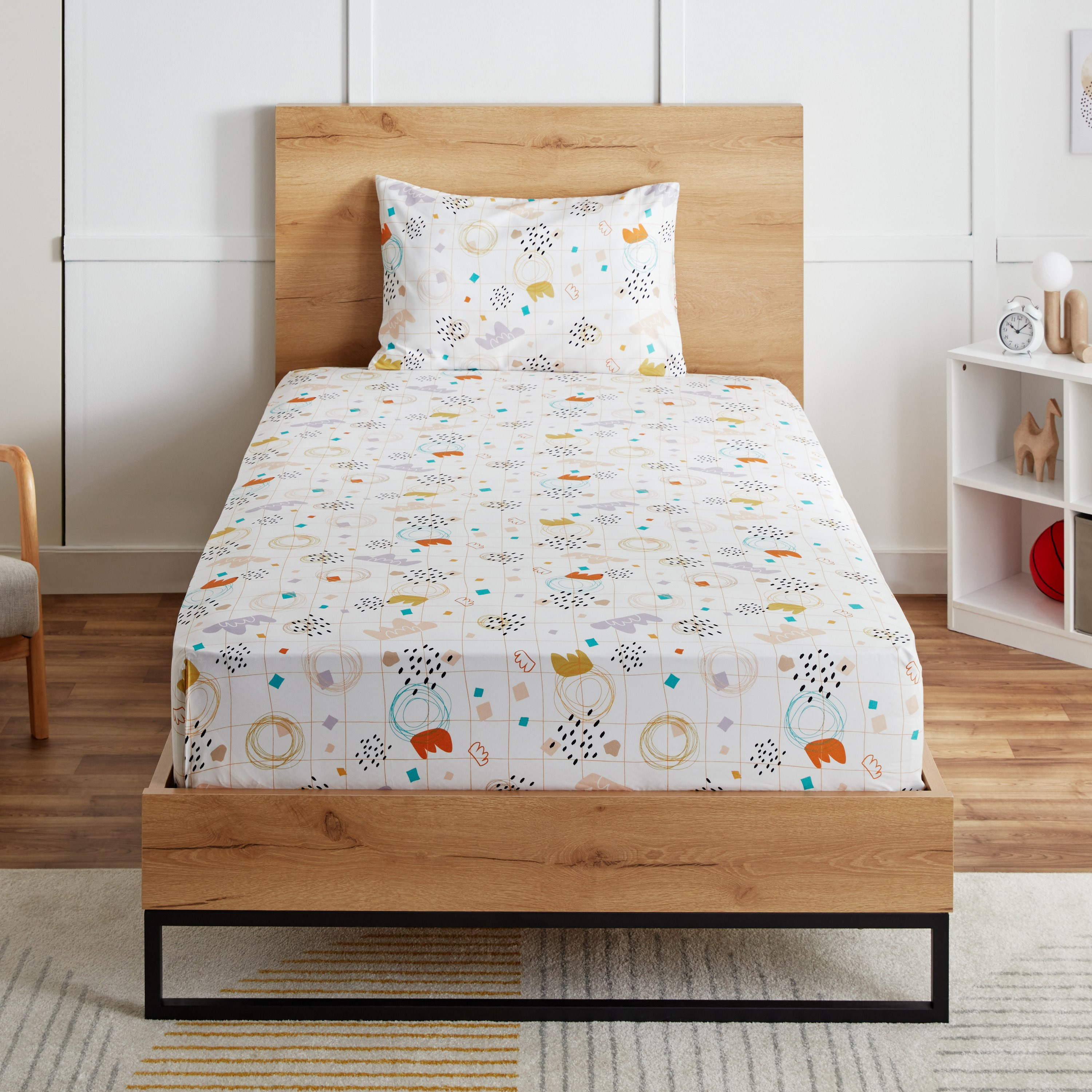 طقم شرشف مسطّح توين من ألياف دقيقة سكيب قطعتين من نورا- 160x240 سم-hbxhomeware-hbxkidsandyouth-image-3