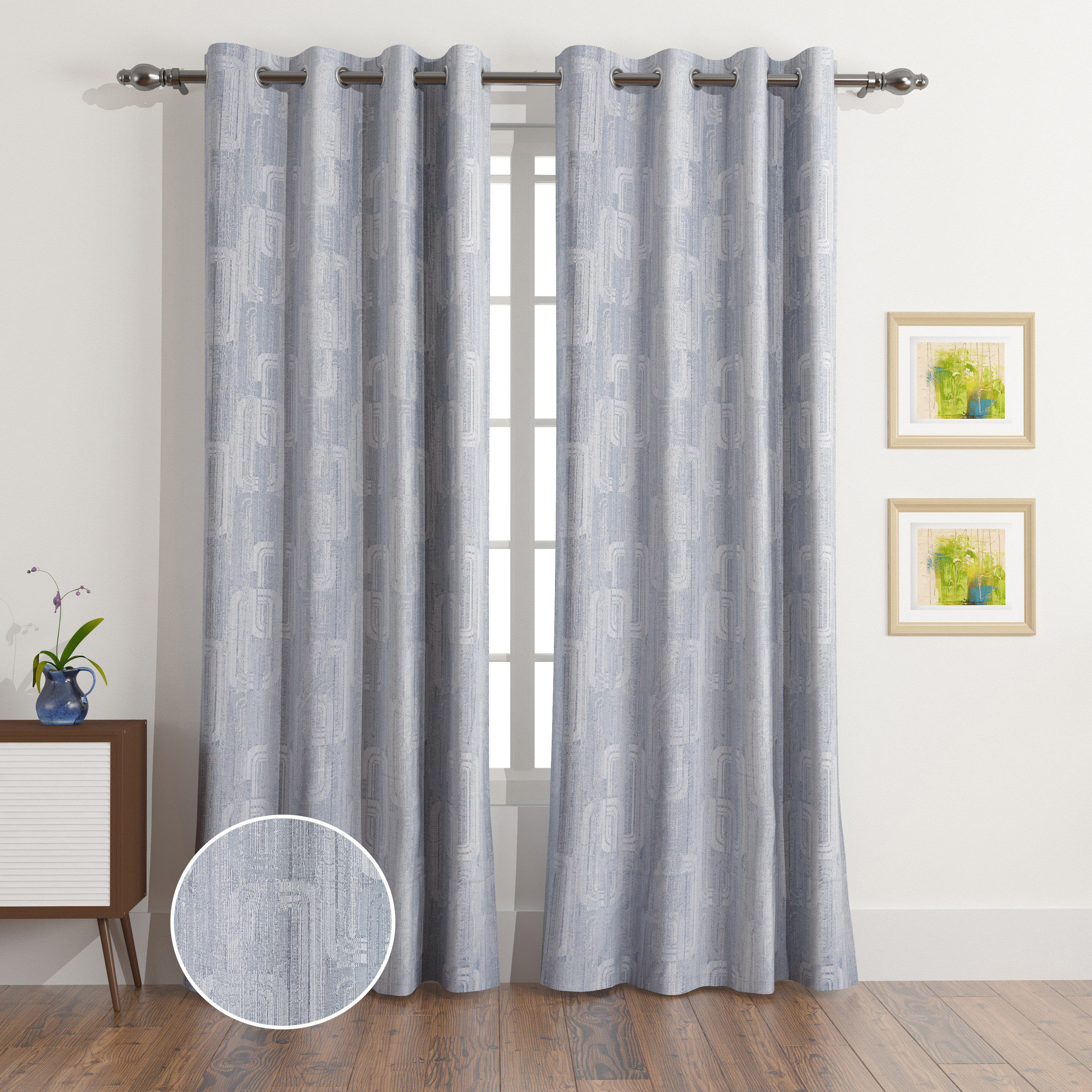 طقم ستائر تعتيم جاكار قطعتين ميا من لوكاس - 140x240 سم-hbxhomeware-hbxdecorandfurnishings-image-1