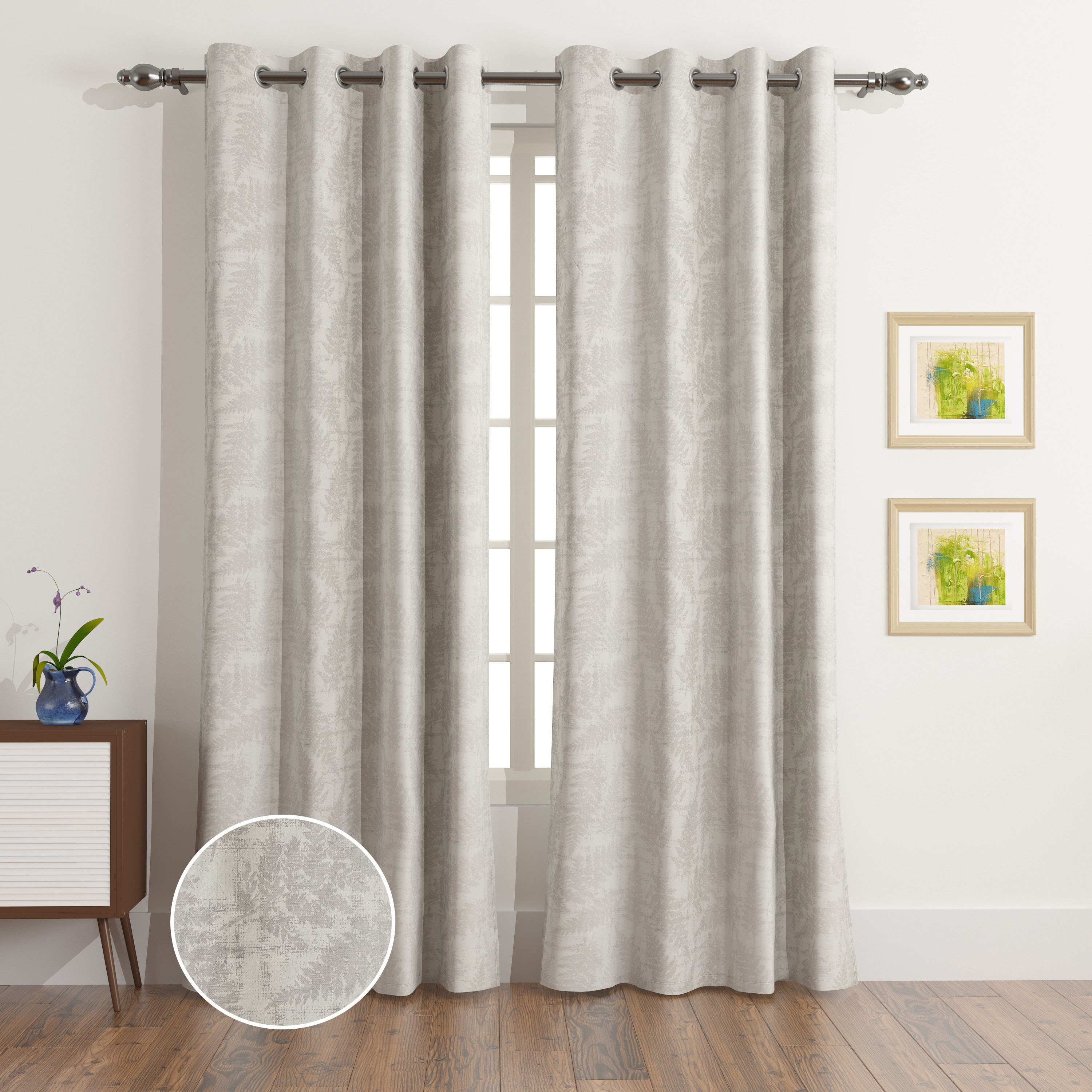 Lucas Eeva 2-Piece Jacquard Blackout Curtain Set - 140x240 cm-hbxhomeware-hbxdecorandfurnishings-image-1