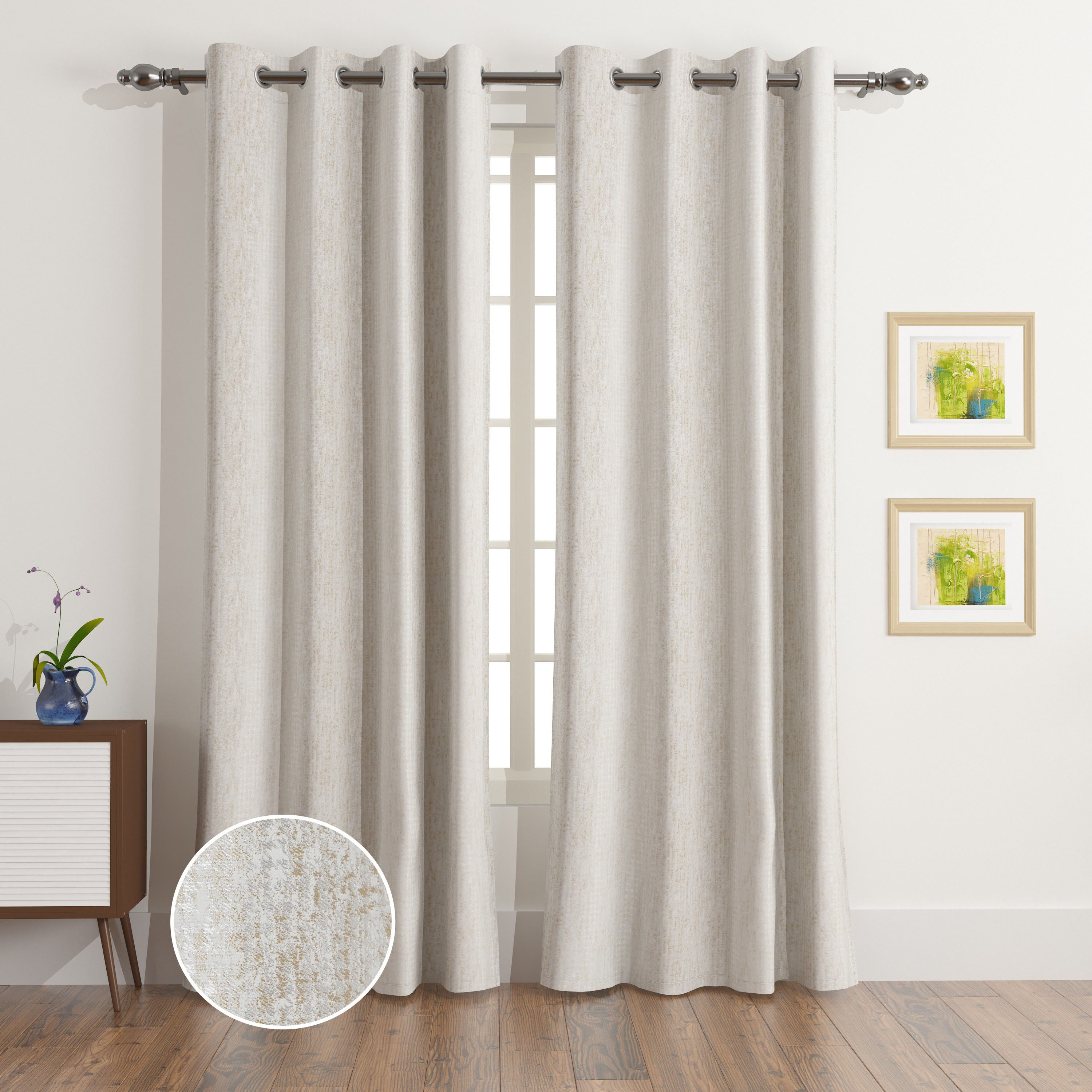 Emma Sophia Jacquard 2-Piece Curtain Set - 135x240 cm-hbxhomeware-hbxdecorandfurnishings-image-1