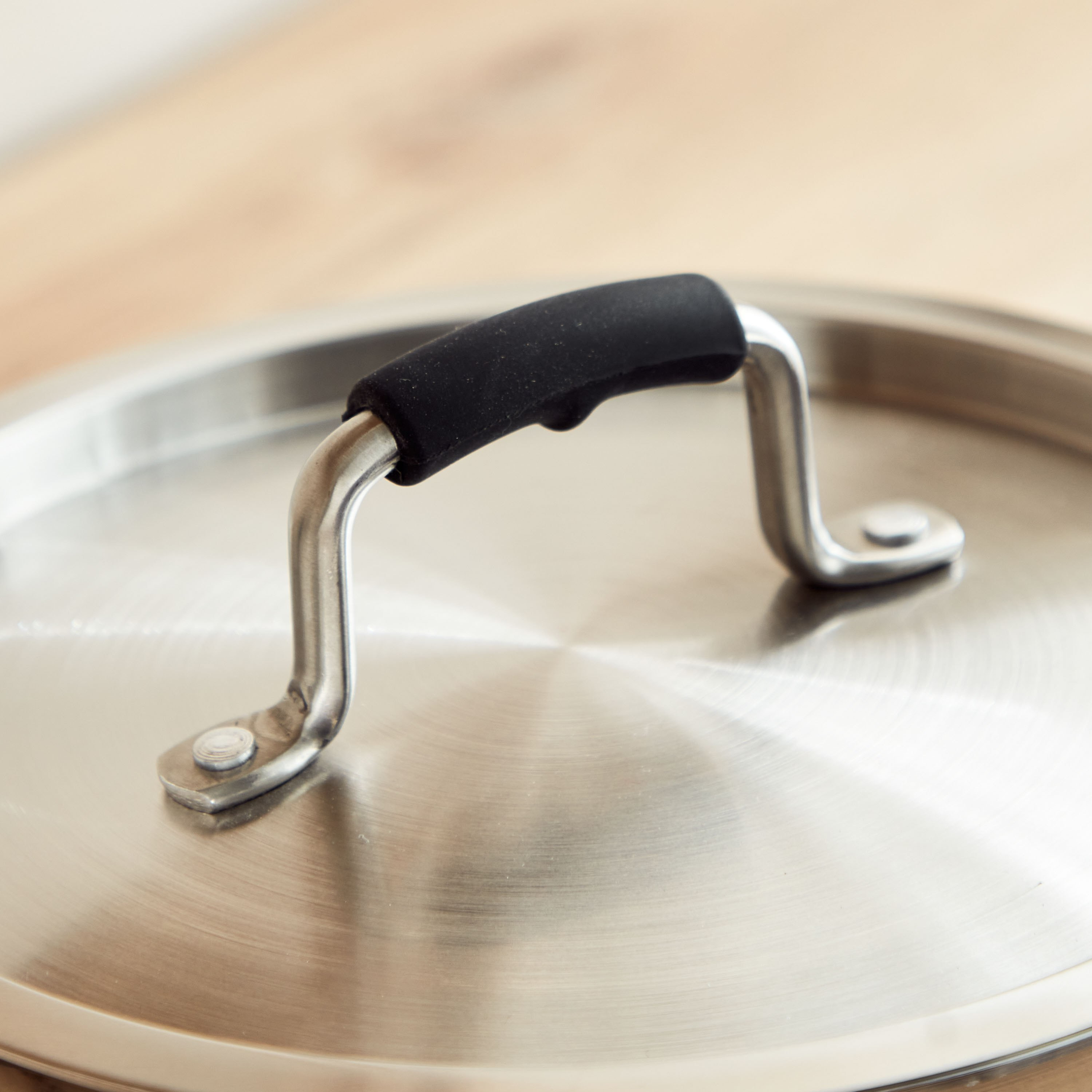 Glisten Steel Triply Casserole with Steel Lid - 20 cm-hbxhomeware-hbxkitchen-image-4