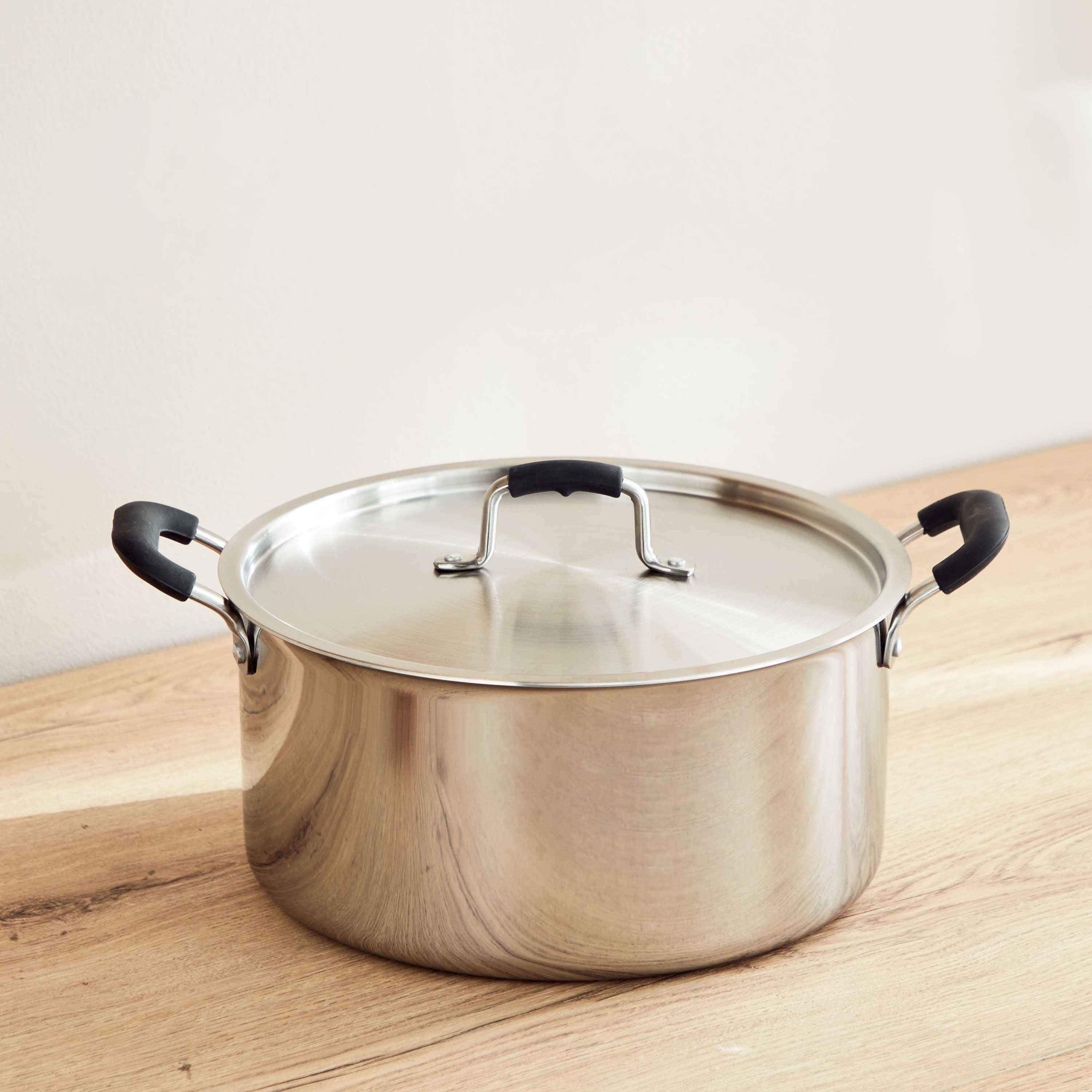 Glisten Steel Triply Casserole with Steel Lid - 28 cm