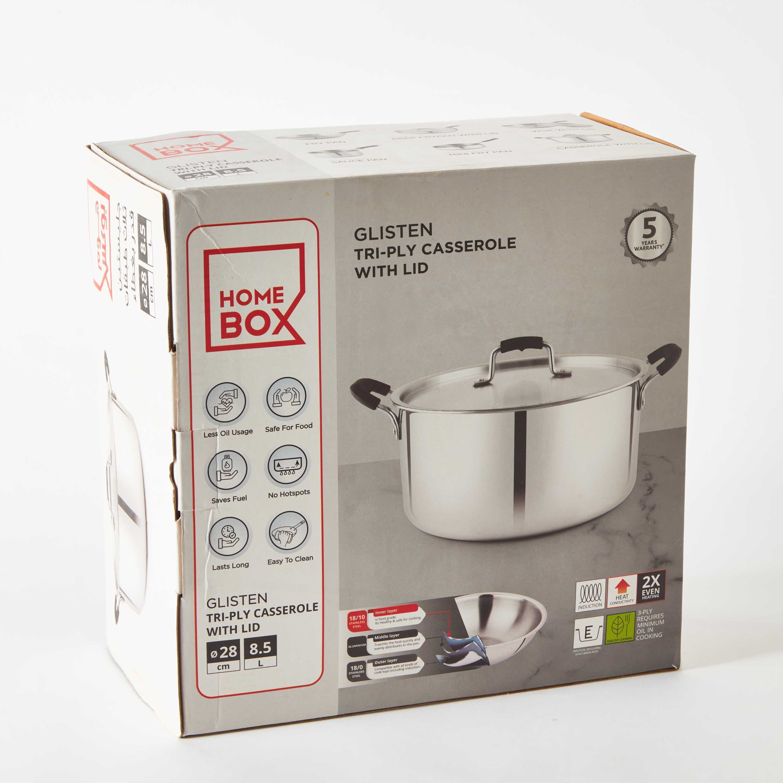 كسرولة بغطاء صُلب من جليستن ستيل تريبلي - 28 سم-hbxhomeware-hbxkitchen-image-8