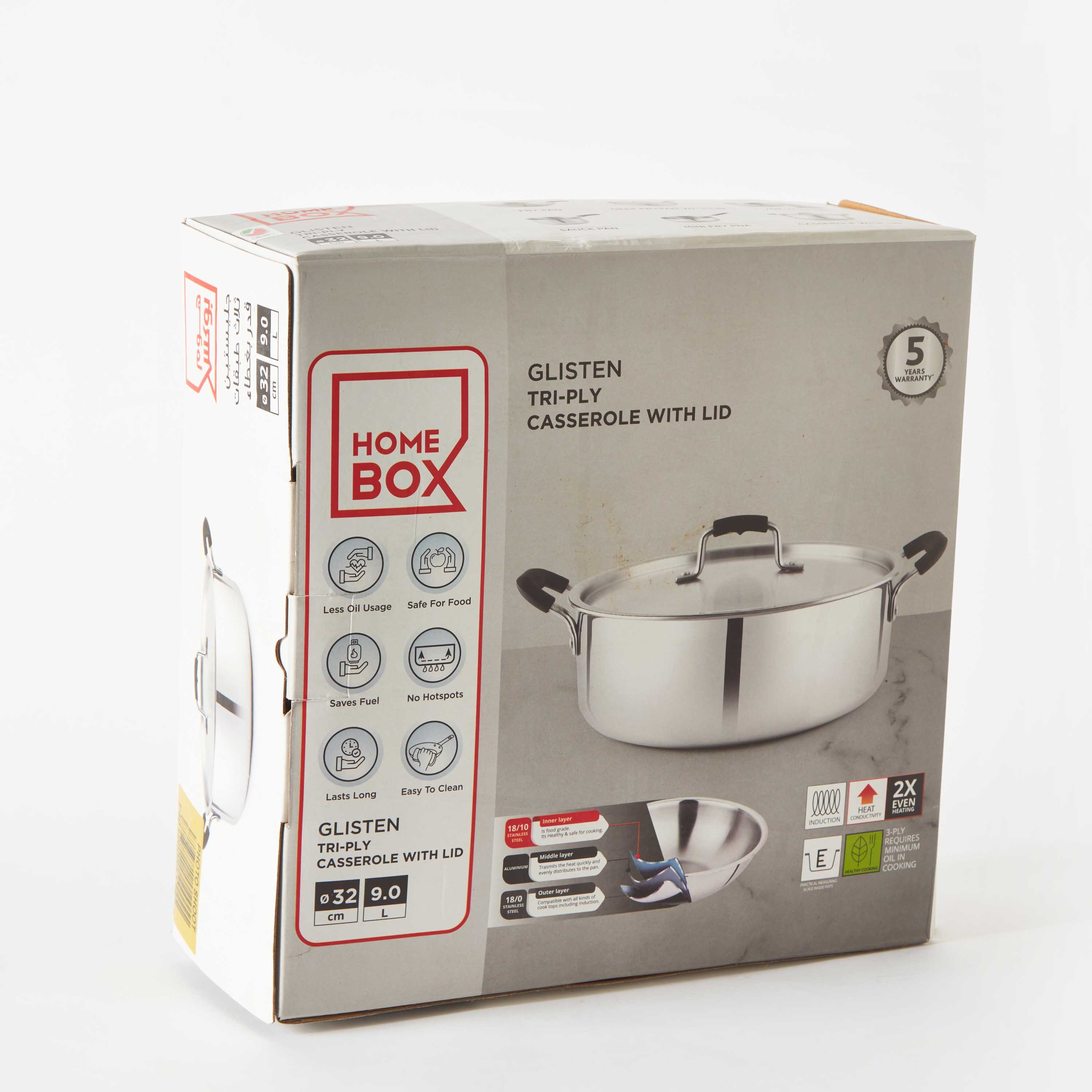 كسرولة ثلاثية الطبقات بغطاء ستيل من جليستن - 32 سم-hbxhomeware-hbxkitchen-image-8