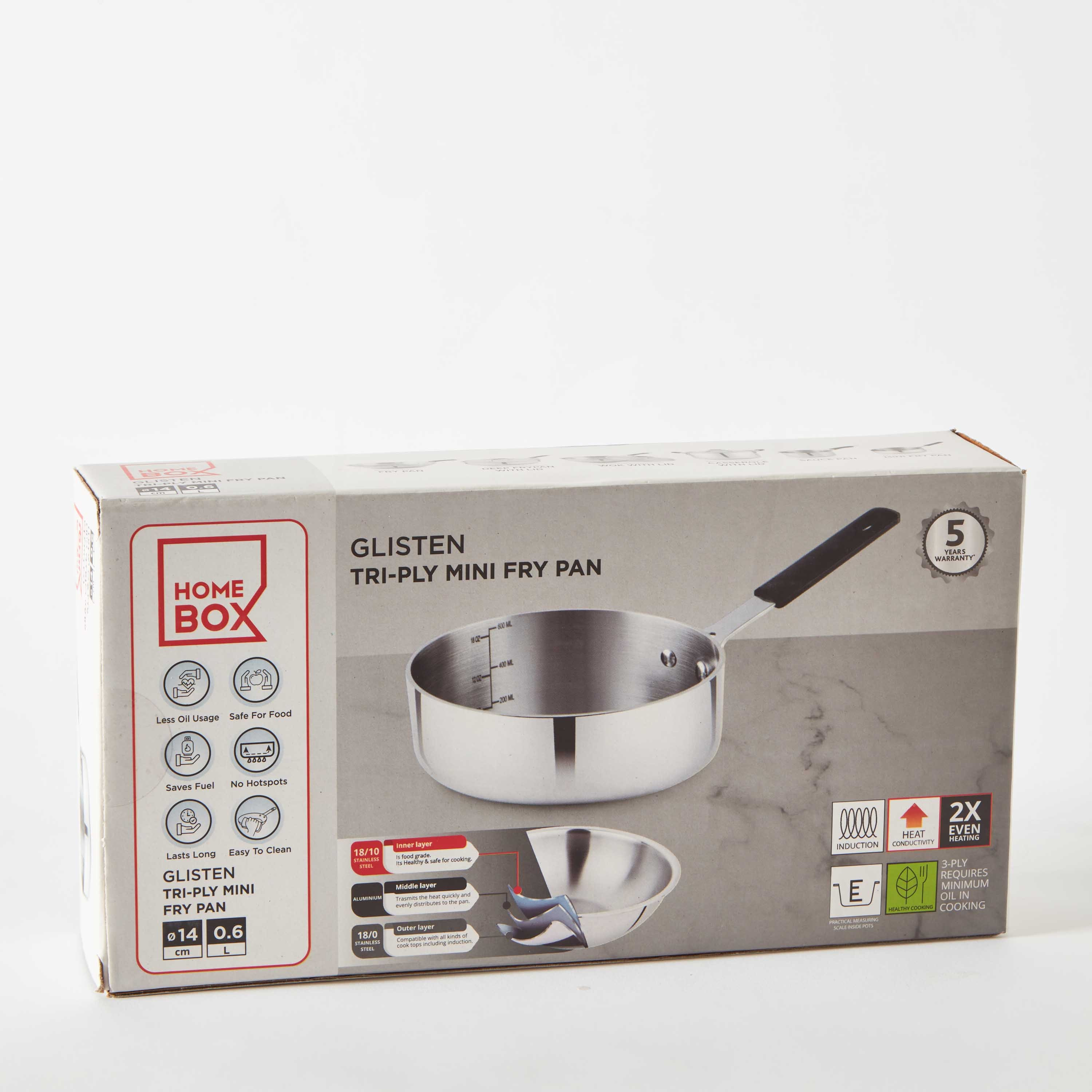 Glisten Tri-Ply Mini Fry Pan - 14 cm-hbxhomeware-hbxkitchen-image-6