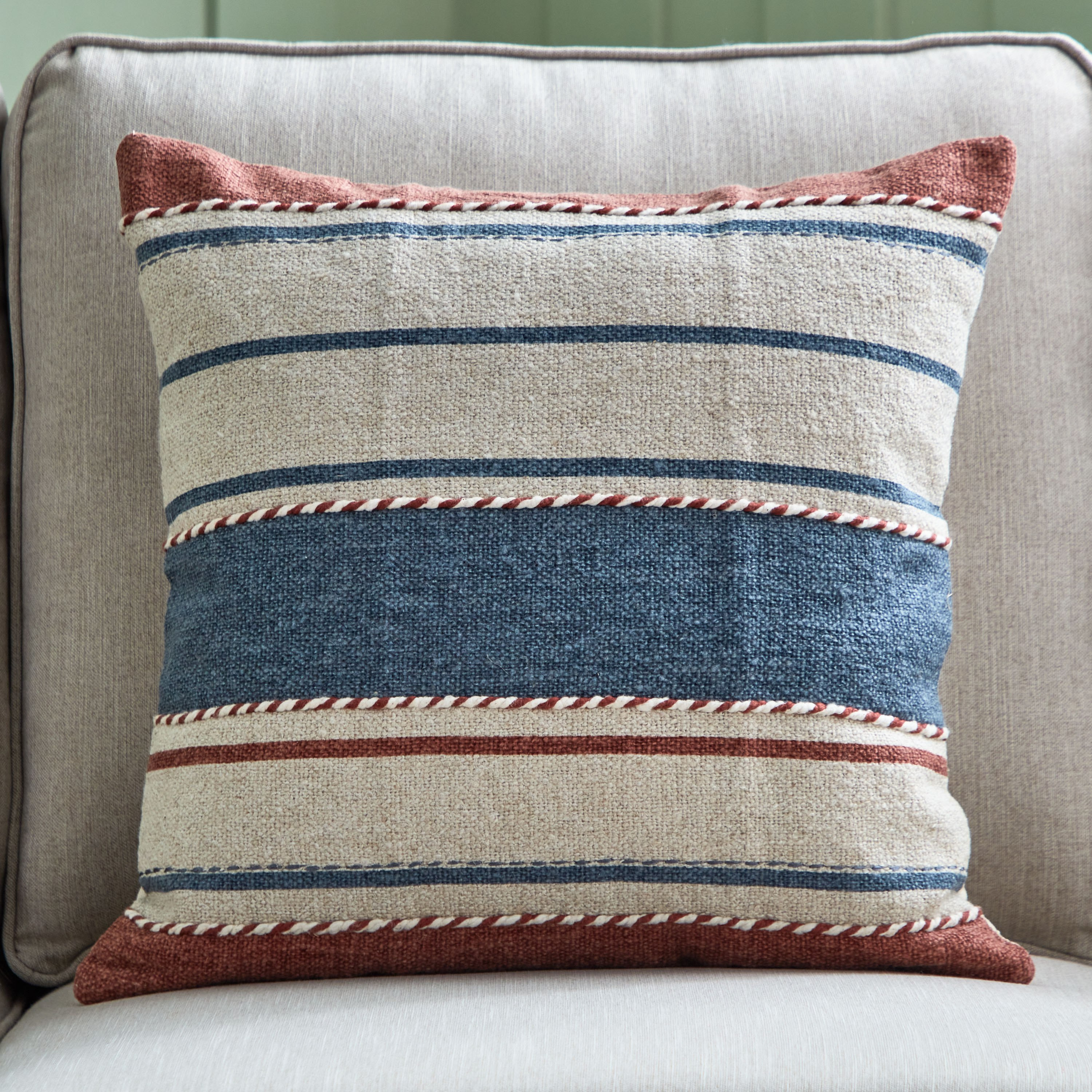 Art Accent Genae Woven Stripe Cushion Cover - 45x45 cm-hbxhomeware-cushionsandcovers-cushioncovers-image-1
