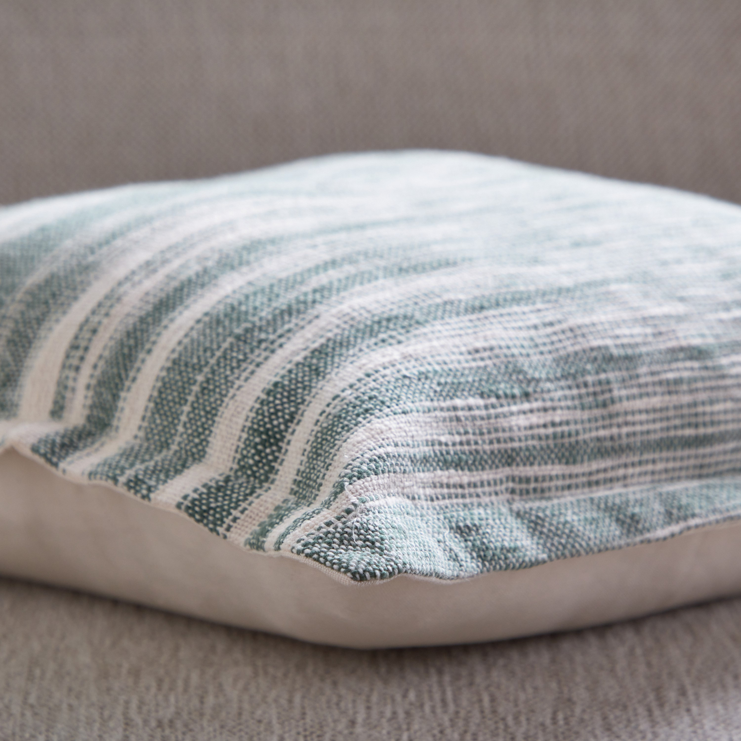 Sage Shade Filis Woven Stripe Filled Cushion - 45x45 cm-hbxlivingroom-furnishings-cushionsandcovers-filledcushions-image-3