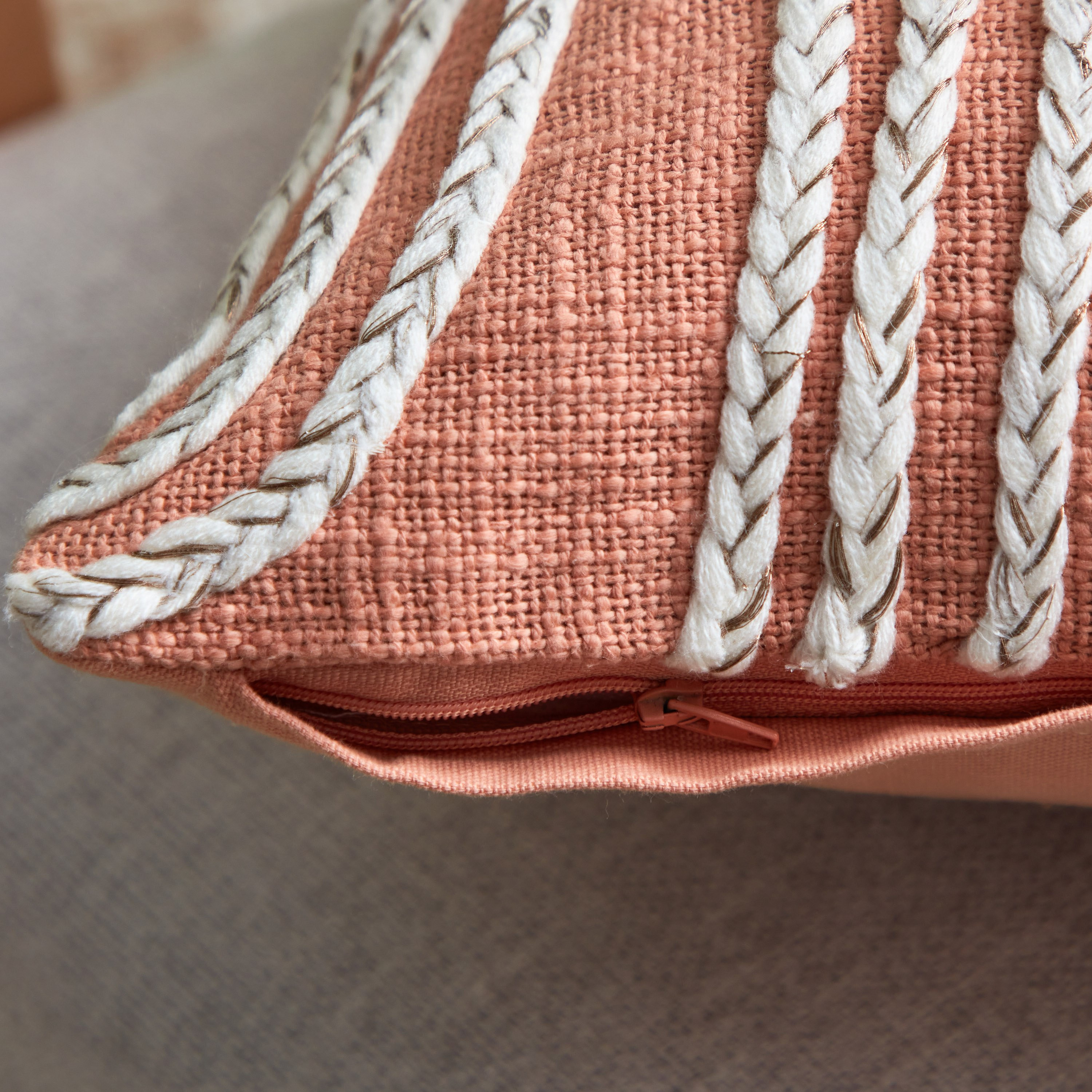 Silky Sheen Haru Dori Embroidered Filled Cushion - 45x45 cm-hbxlivingroom-furnishings-cushionsandcovers-filledcushions-image-4