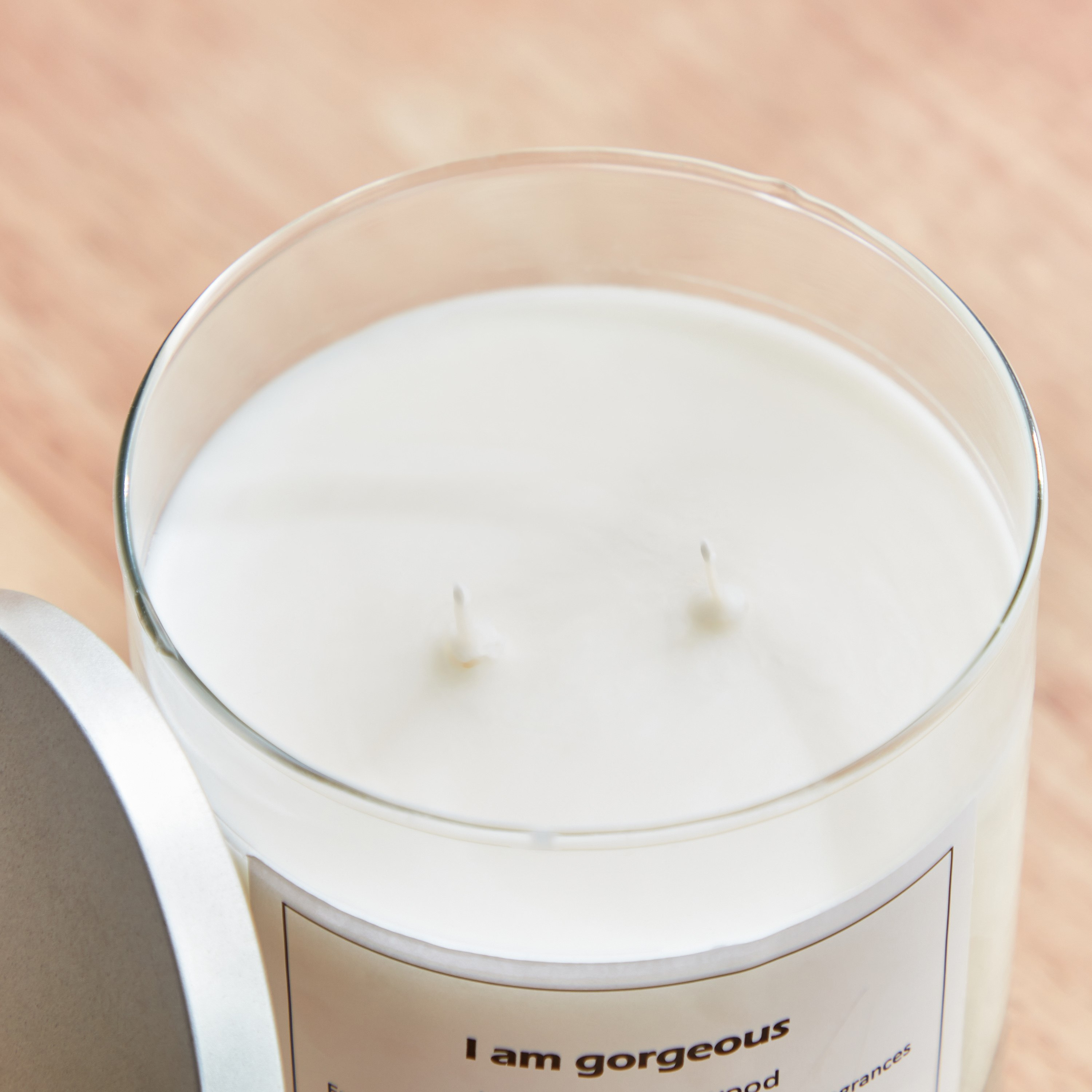 Aure Blown I am Gorgeous Juniper & Rosewood Jar Candle with Metal Lid - 510 gms-hbxlivingroom-decorandaccessories-candles-image-4