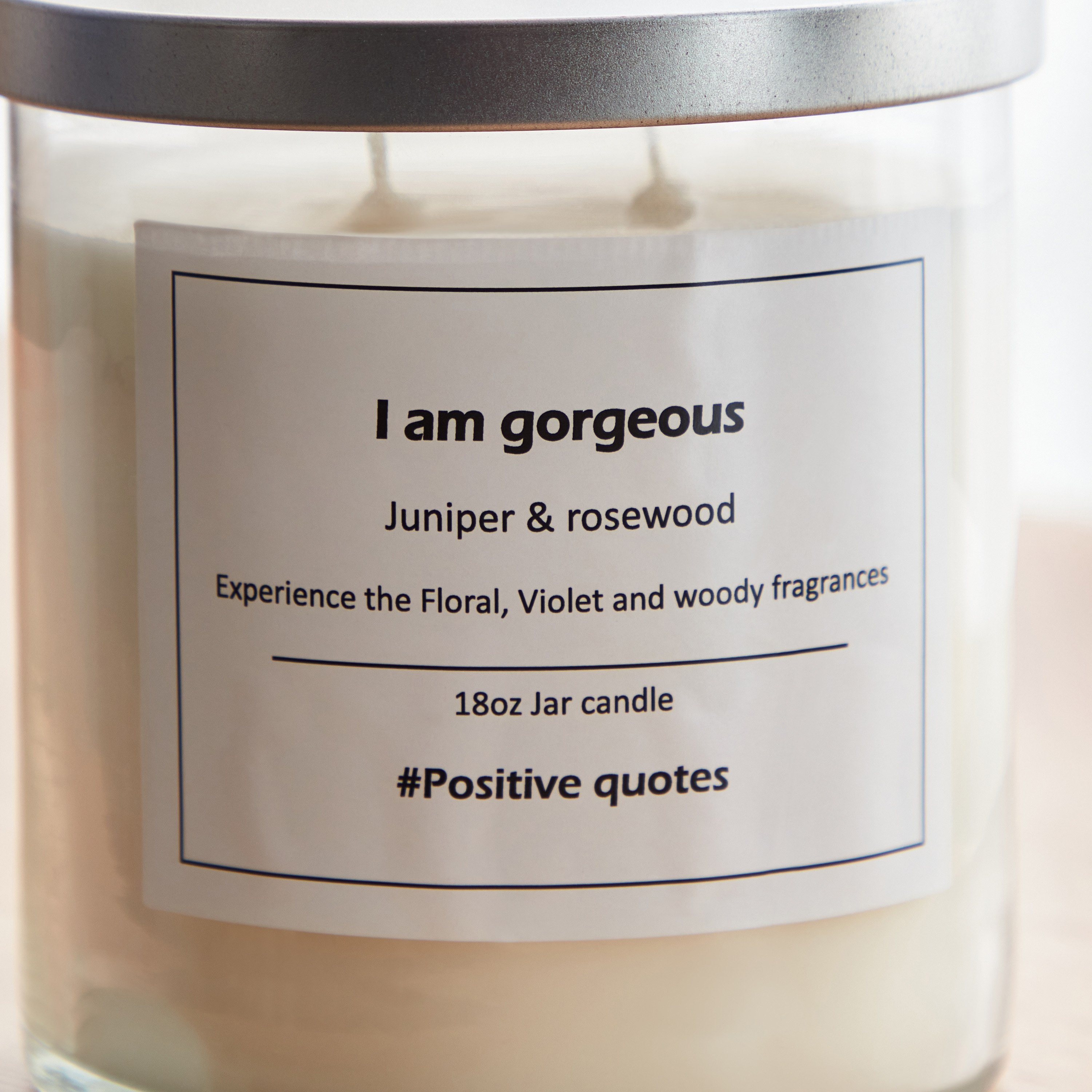Aure Blown I am Gorgeous Juniper & Rosewood Jar Candle with Metal Lid - 510 gms-hbxlivingroom-decorandaccessories-candles-image-5