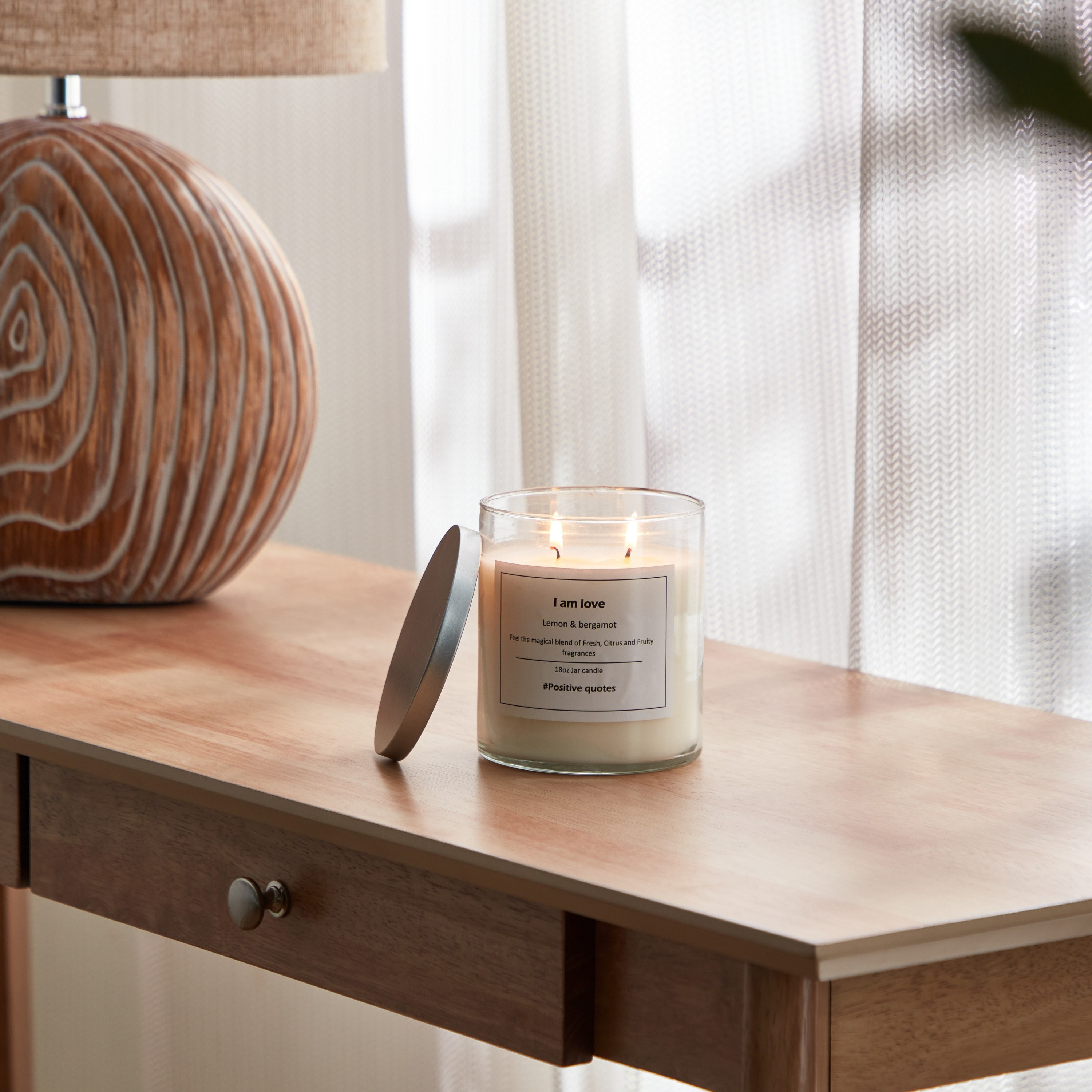 جرة شمع بغطاء معدني برائحة الليمون والبرغموت آي آم إن لاف من أوري- 510 جم-hbxlivingroom-decorandaccessories-candles-image-1