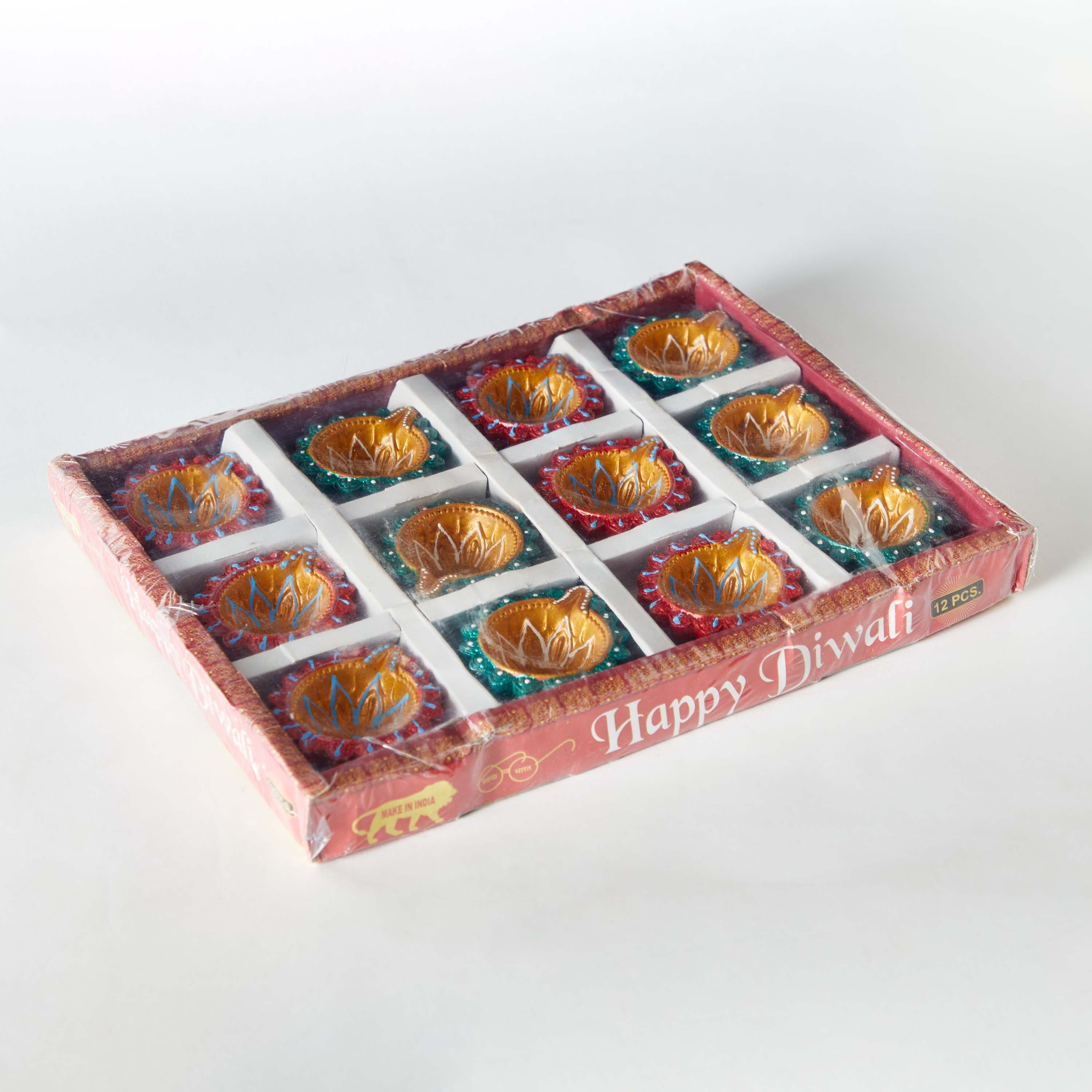 Lumen 12-Piece Colourful Diya Set - 19x15x3 cm-hbxlivingroom-decorandaccessories-candleholders-image-6