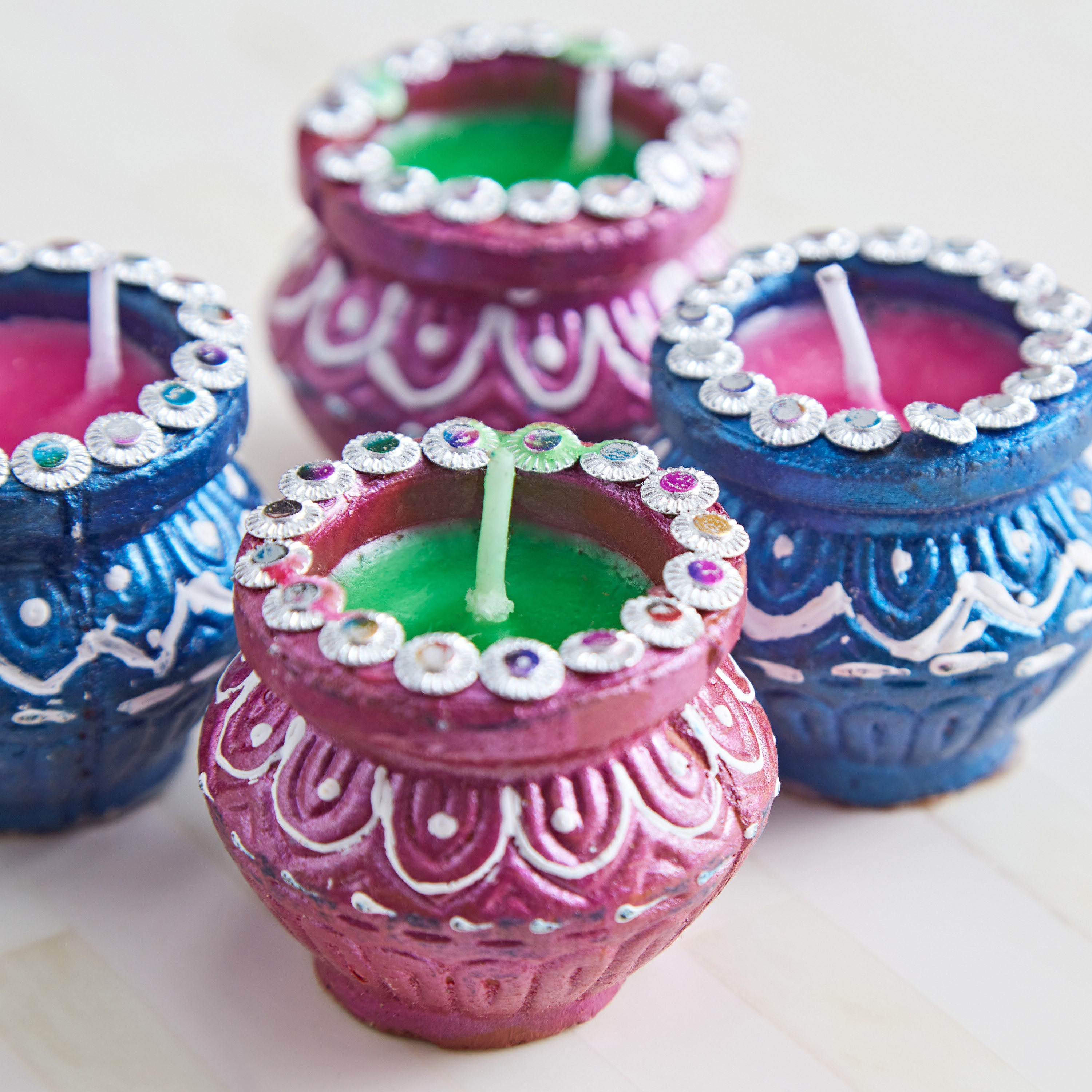 Lumen 4-Piece Matki Diya with Wax Set - 23x8x5 cm-hbxlivingroom-decorandaccessories-candleholders-image-3
