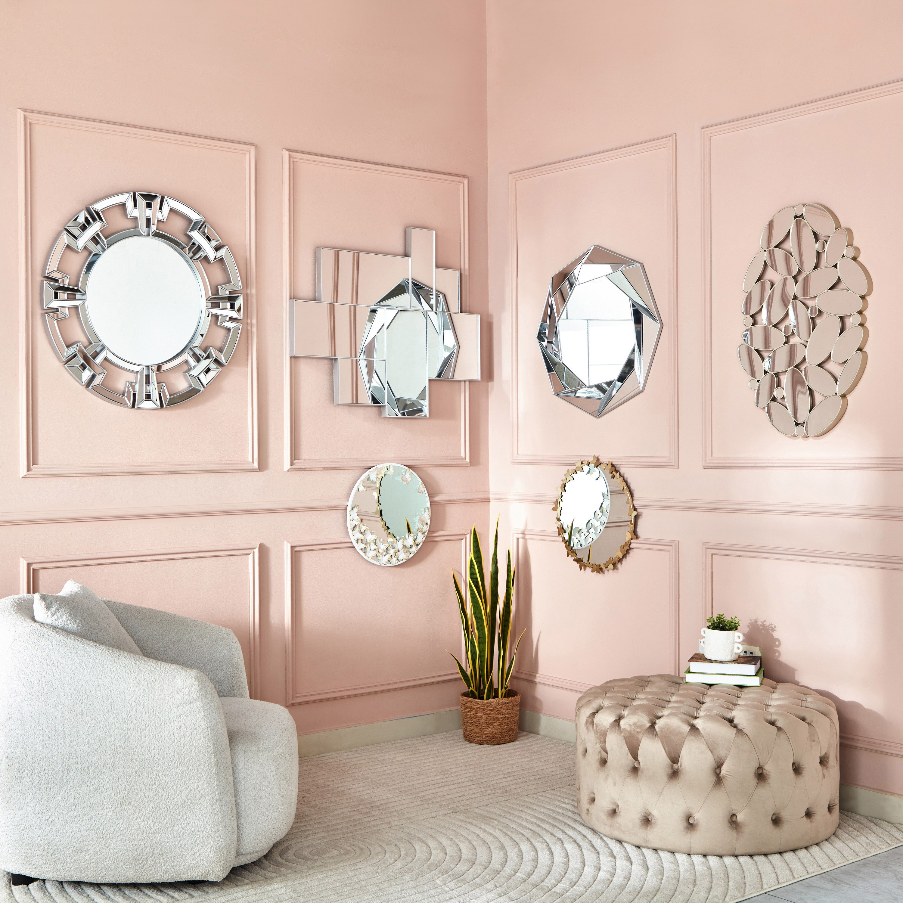 مرآة حائط معدن مزخرفة من مونتارا - 40x2 سم-hbxhomeware-hbxdecorandfurnishings-image-5
