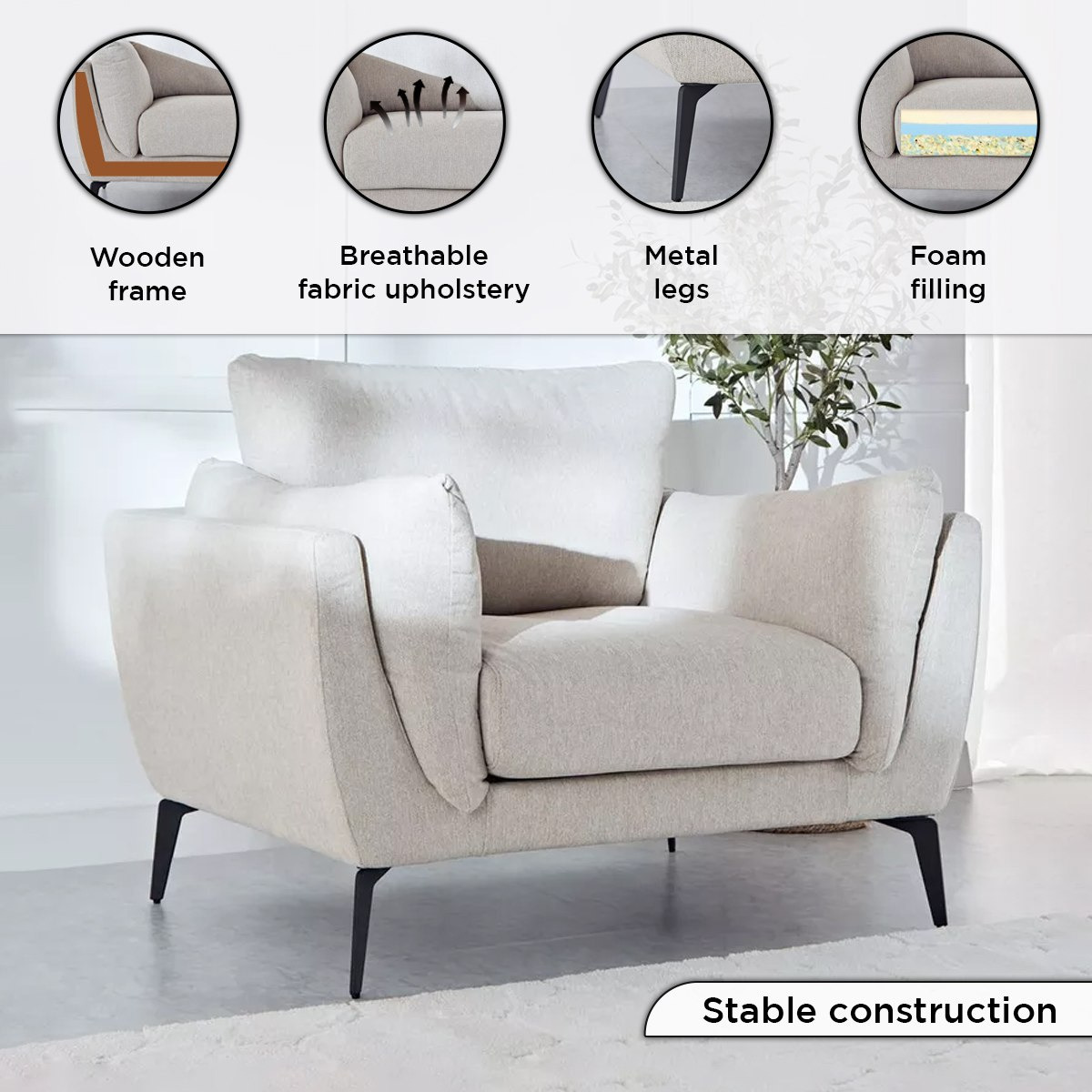 Lucina Fabric Armchair Sofa-hbxlivingroom-sofasandarmchairs-sofas-image-4