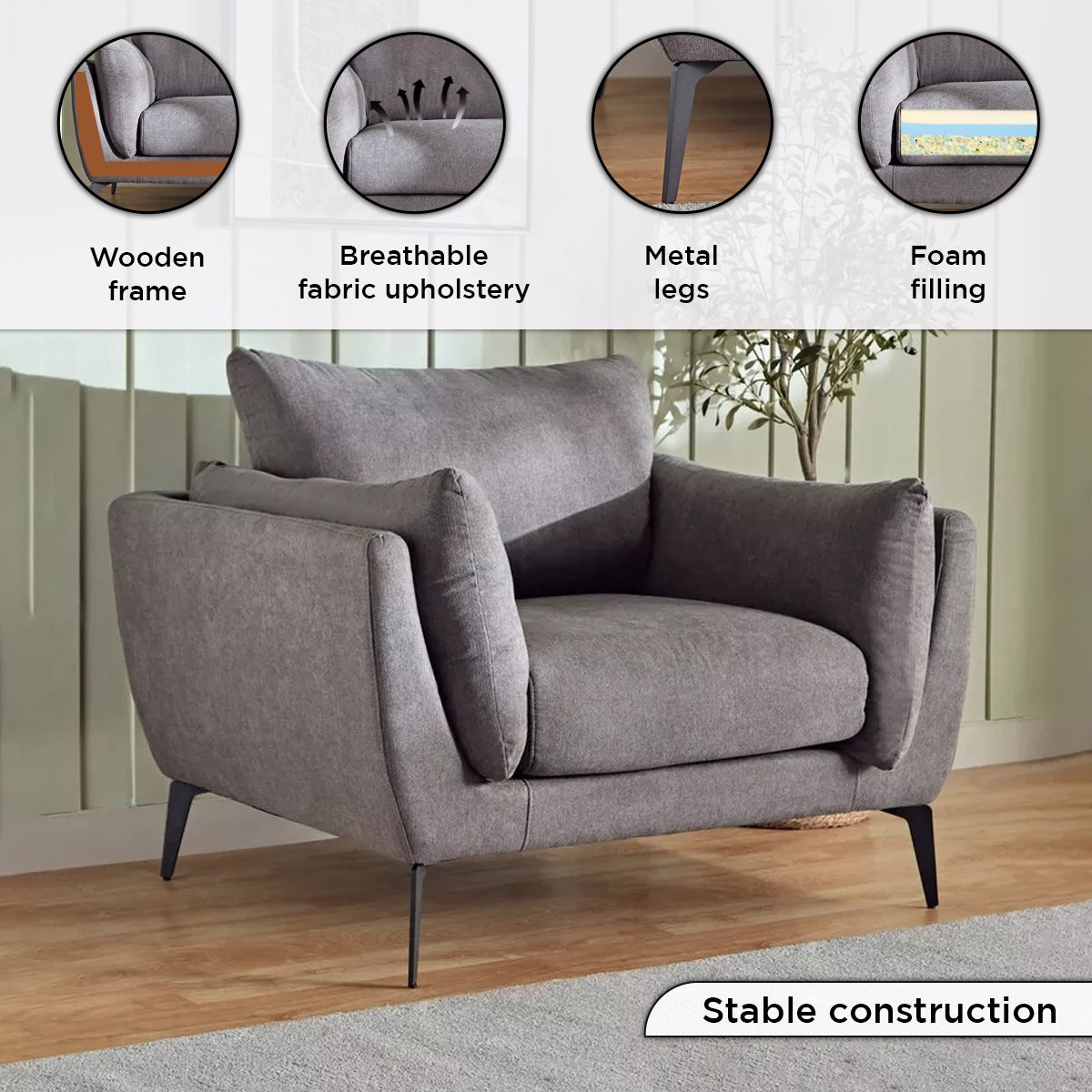 Lucina Fabric Armchair Sofa-hbxlivingroom-sofasandarmchairs-sofas-image-5