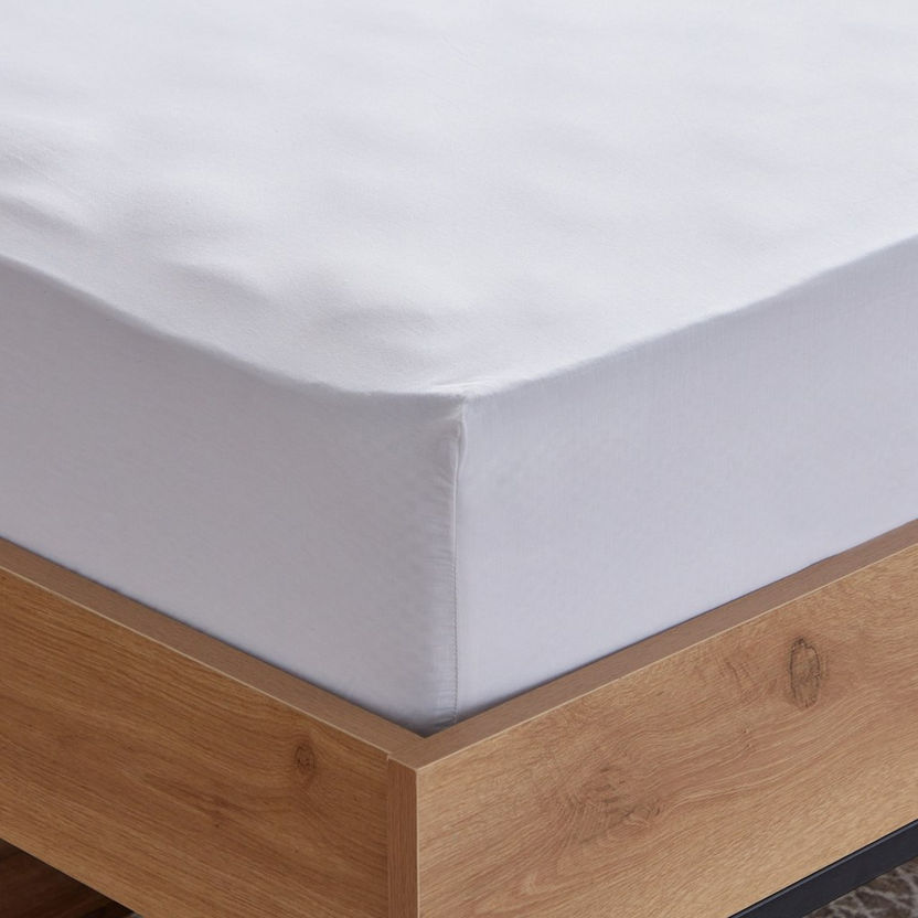 Essential Cotton Single Fitted Sheet - 90x200+25 cm-Sheets and Pillow Covers-image-4