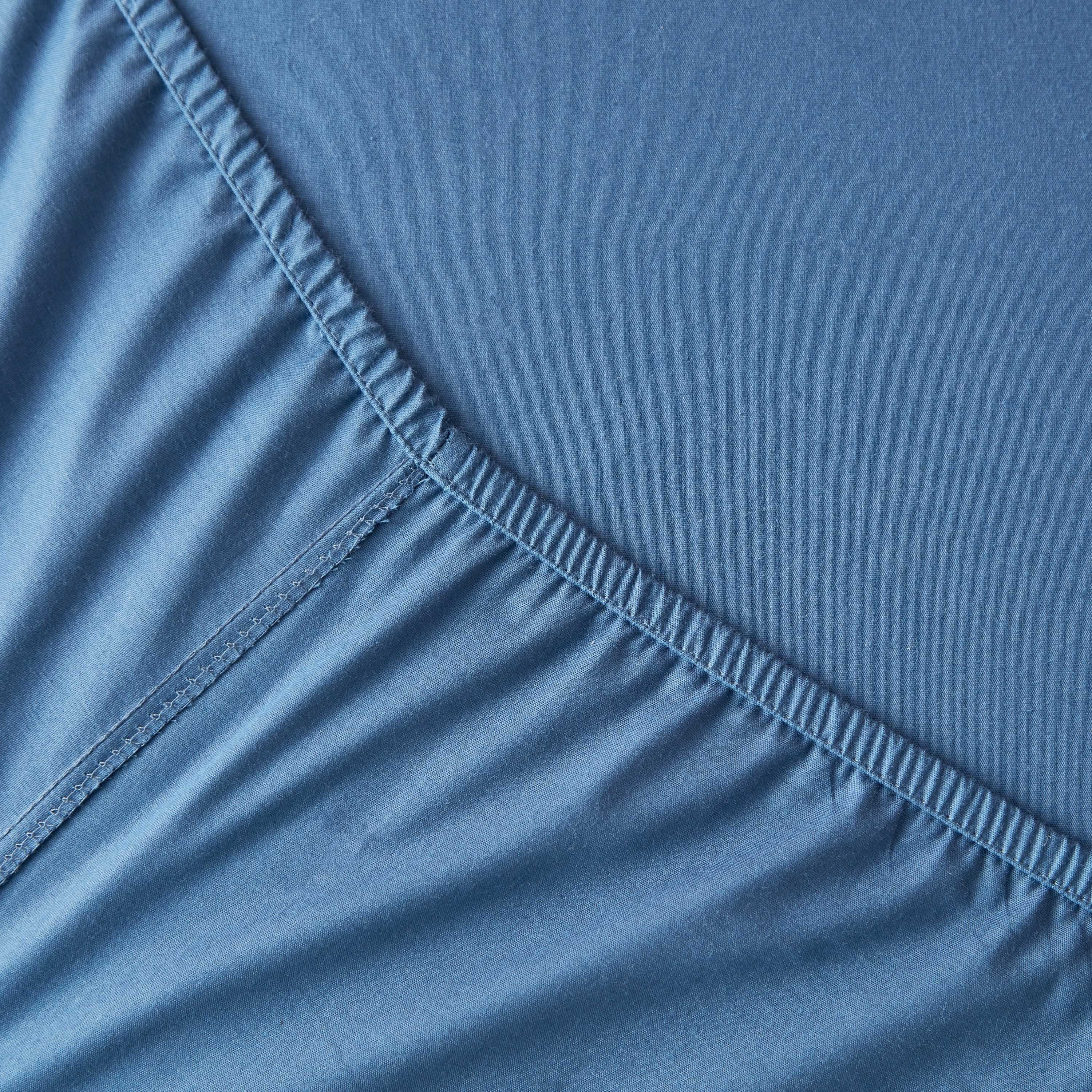 شرشف مطاطي قطن فردي سادة من إسنشيال - 90x200+25 سم-hbxhomeware-bedding-fittedsheets-image-6