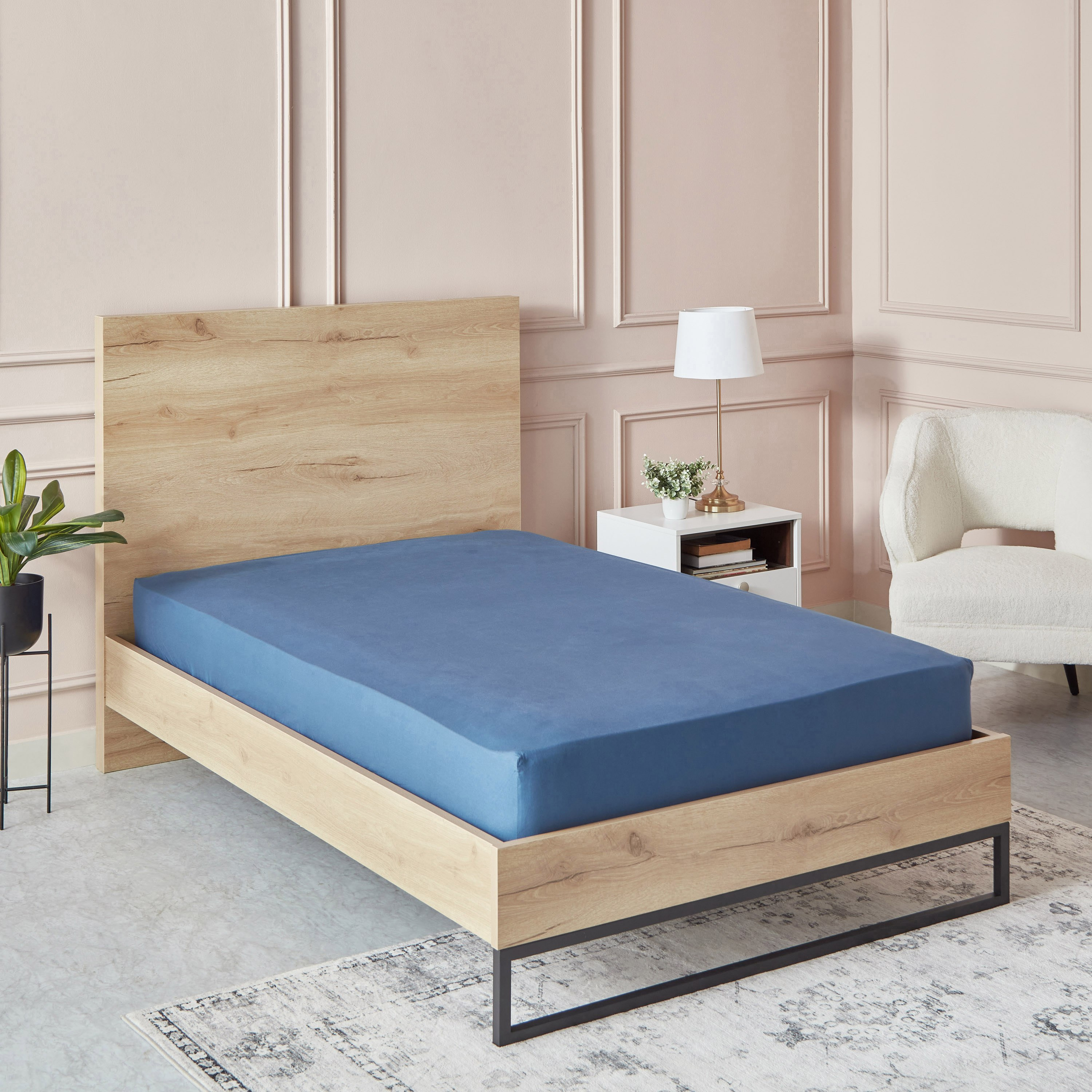 شرشف قطني مسطّح مزدوج من إسنشال - 170x260 سم-hbxhomeware-hbxkidsandyouth-image-2