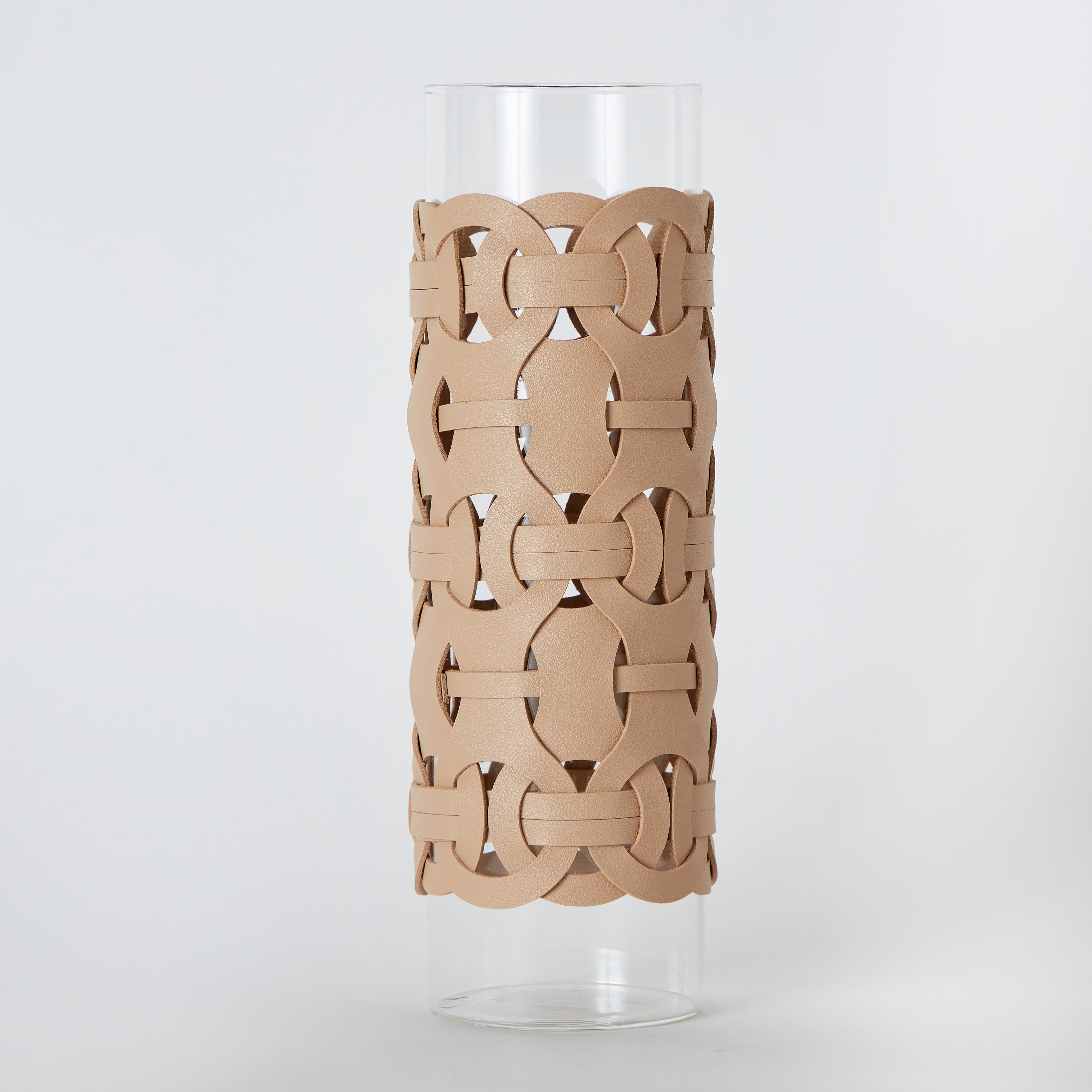 Live Clear Glass Vase with Leather Wrapping - 9.8x9.8x30 cm-PROMO_HB_AE_B1G1_250925-image-6